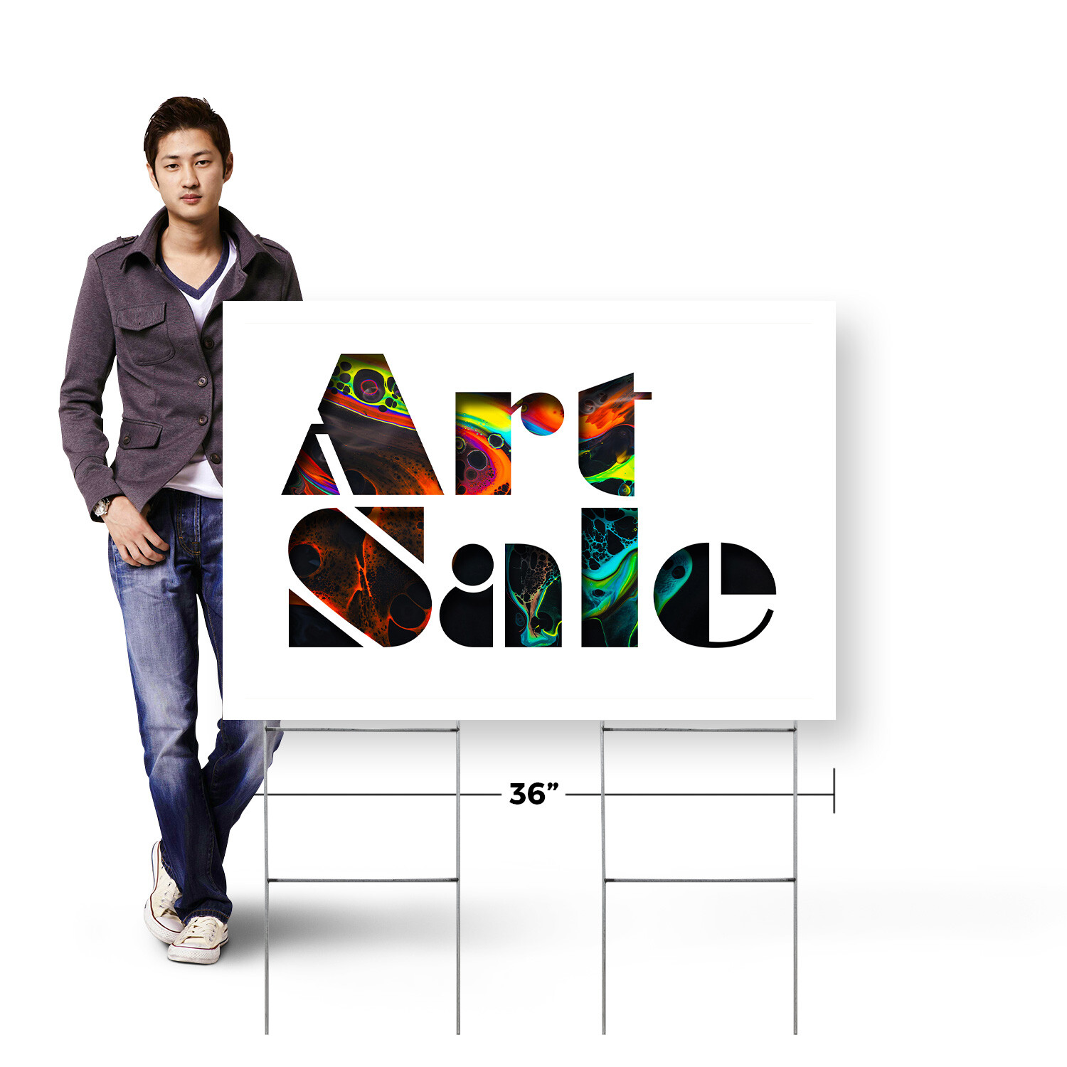 Art Sale Yard Sign Creative Promotions, Exhibits, Gallery Events