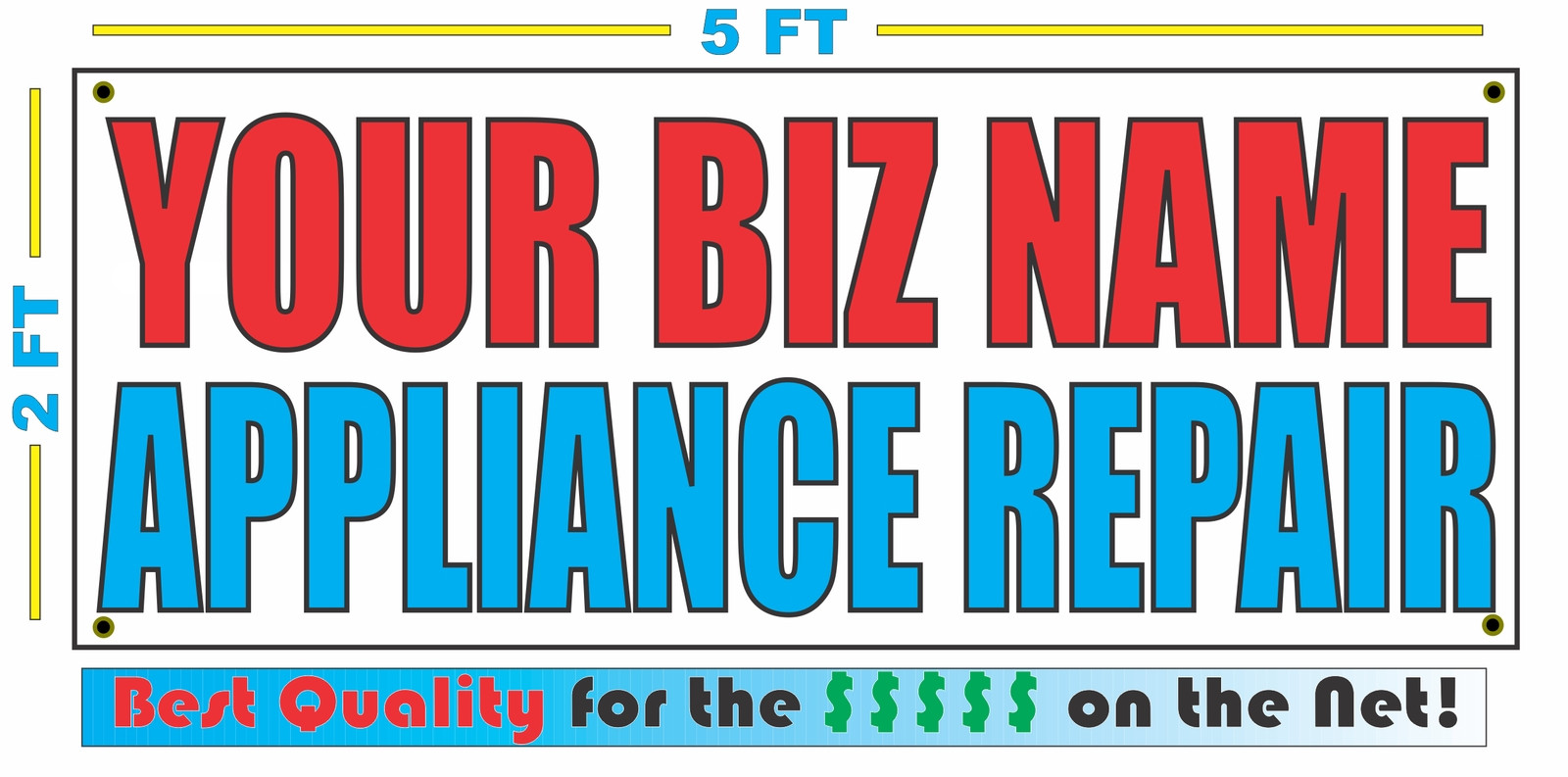 CUSTOM NAME APPLIANCE REPAIR Banner Sign NEW Larger Size Best Quality for the $$