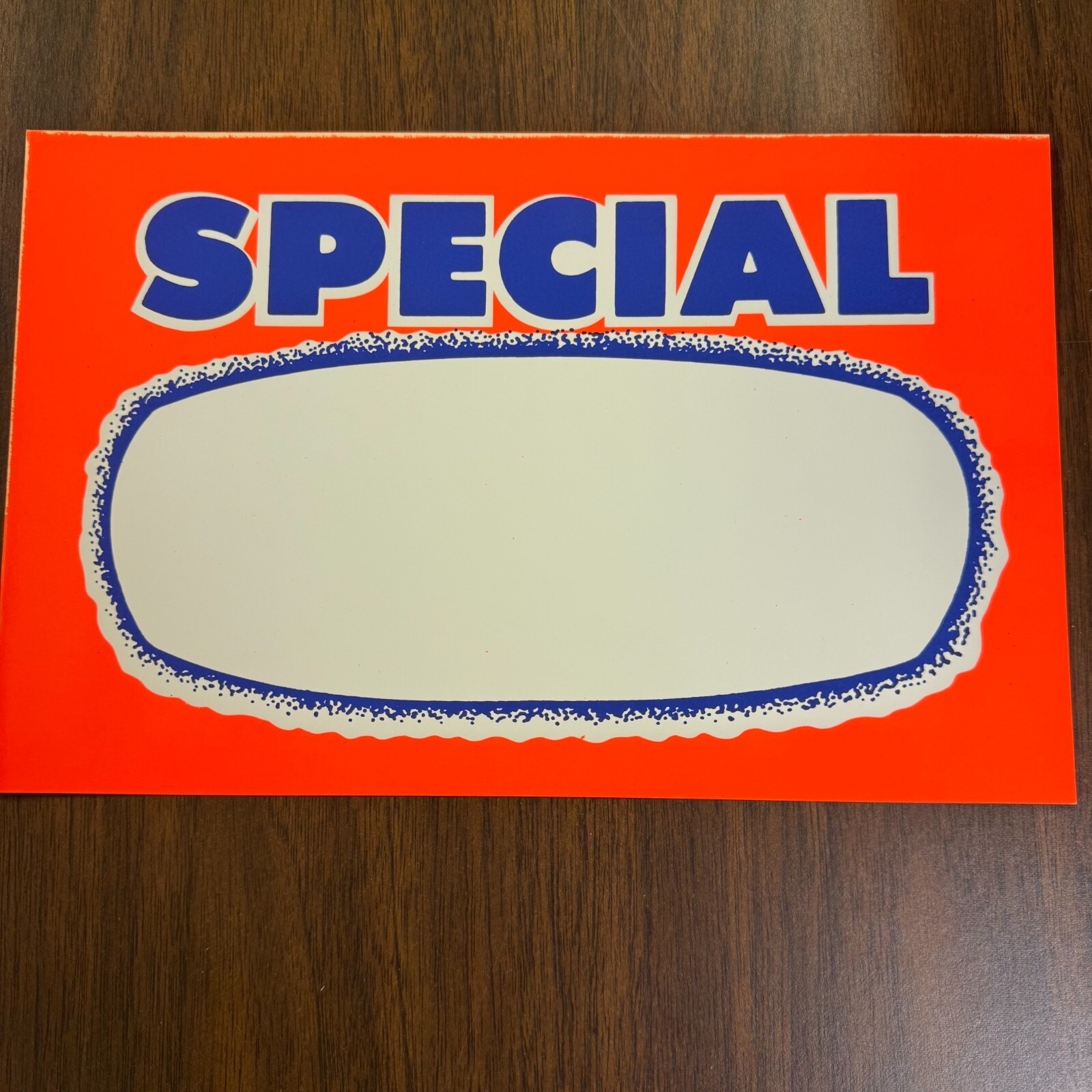 NEON Orange Special Shelf Signs Price Display Cards-11&Prime;W x7&Prime;H -50 signs