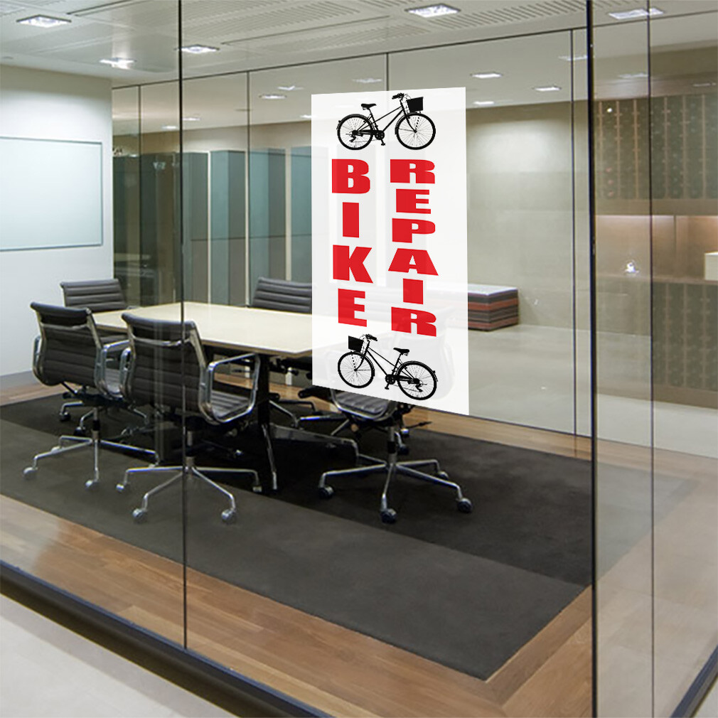 Door Decals Vertical Vinyl Stickers Multiple Sizes Bike Repair Business L Vinyl