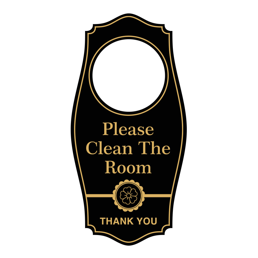Signs ByLITA Please Clean The Room, Thank You Door Hanger