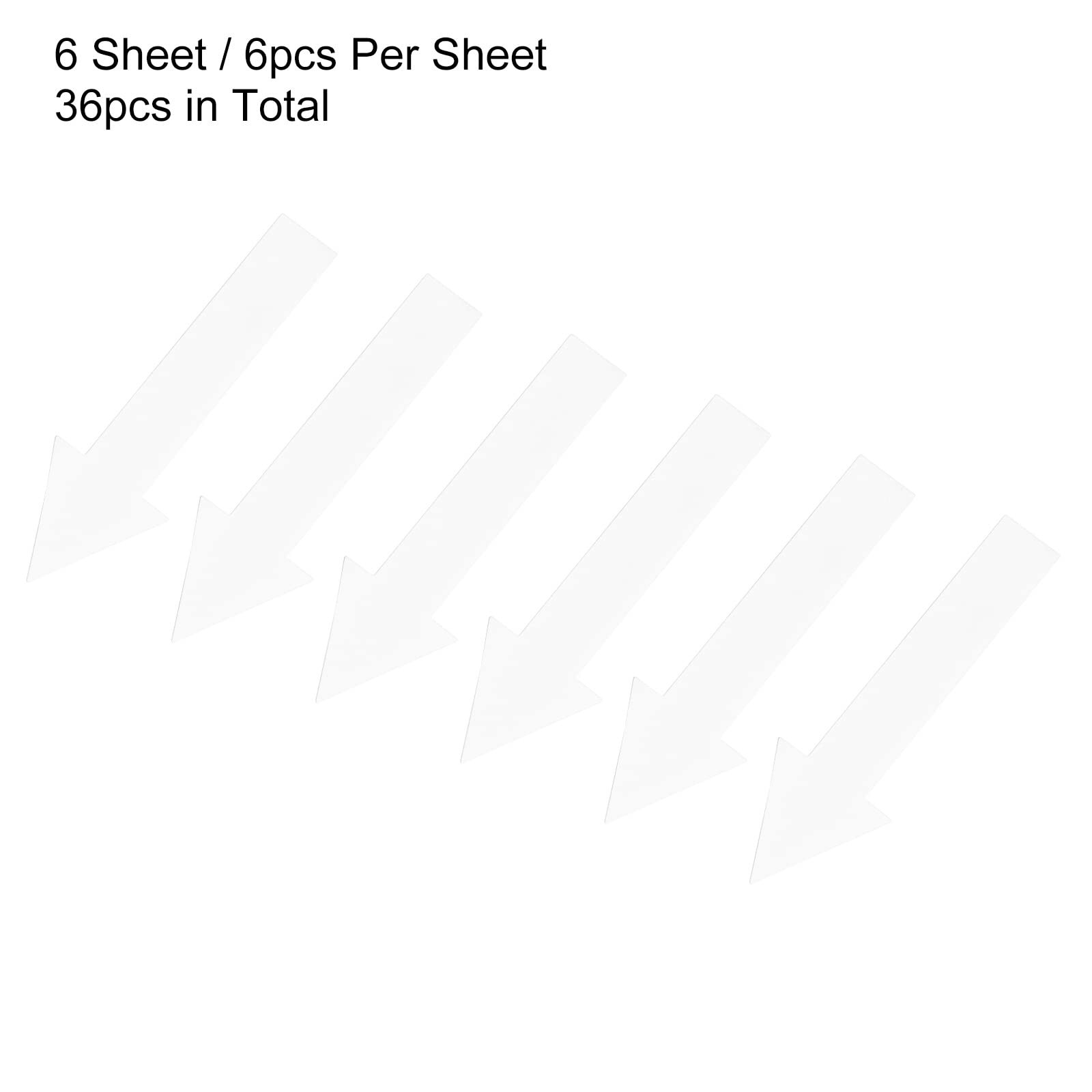 Arrow Sticker 4 Inch, 6 Sheet Directional Sign PVC Adhesive Removable Floor D…