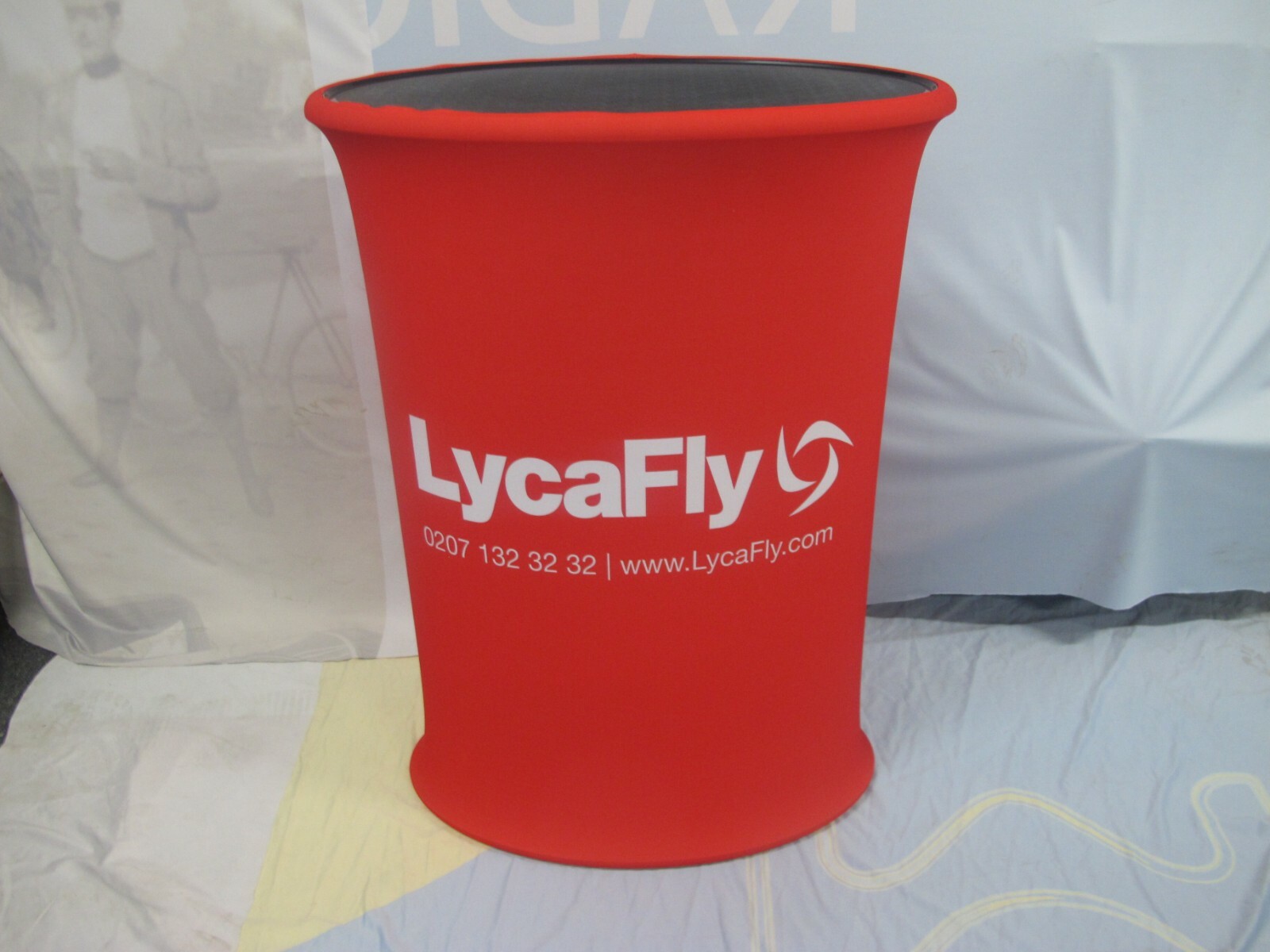 Fabric Pop Up Display Booth Oval, Tradeshow Exhibition Promotional Counter Stand