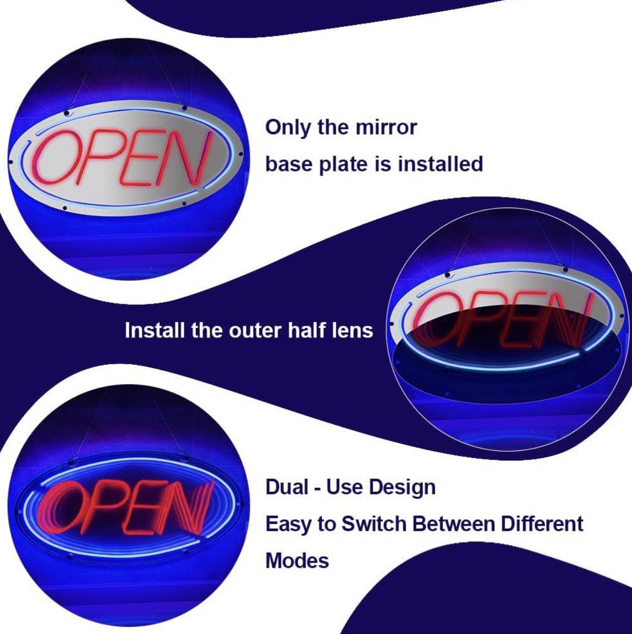 ✅OPEN Signs for Business – Neon Sign for Business Ultra Bright LED 24×12 NEW