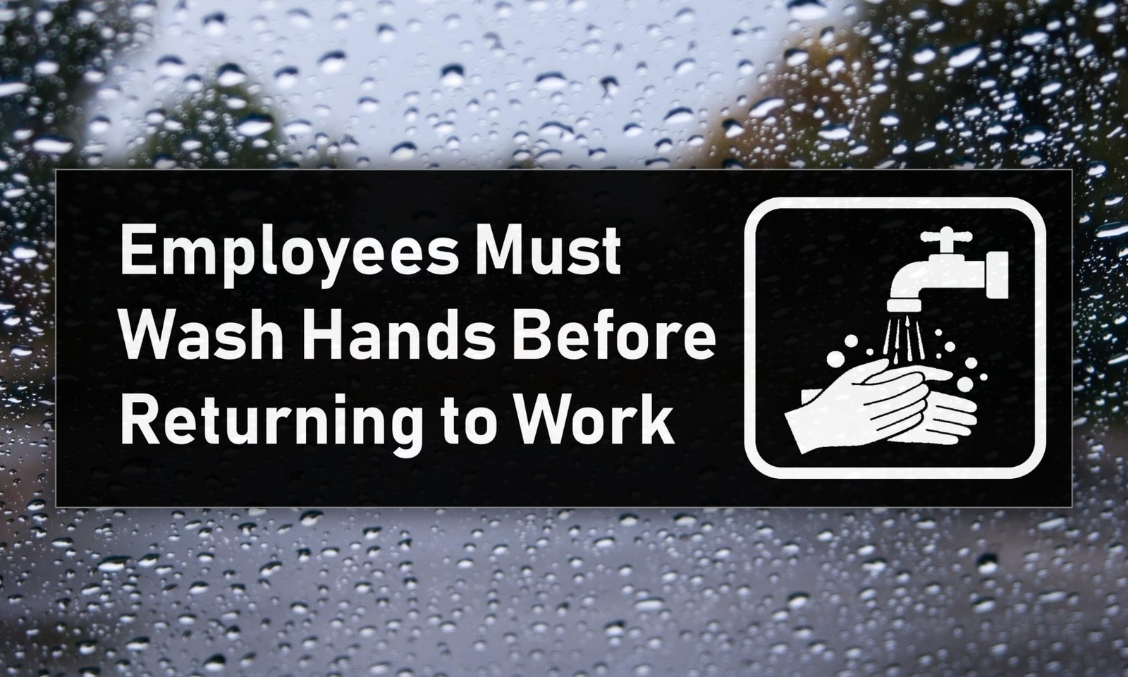 5 Pack Employees Must Wash Hands Before Returning to Work Sign 9 x 3 Inches 1