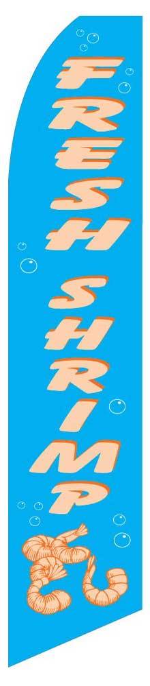 Fresh Shrimp Custom Designed Advertising Swooper Banner Flag And Pole Neoplex