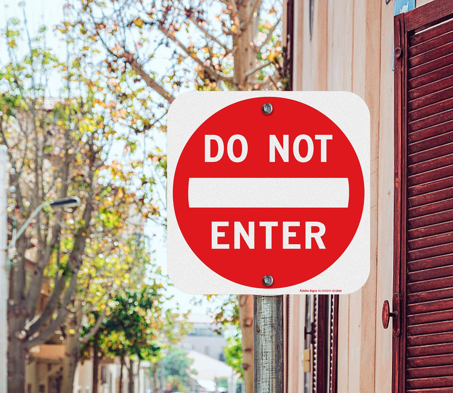 Do Not Enter Sign,12X12 Inch Square .040 Aluminum,Reflective Rust Free Metal Si