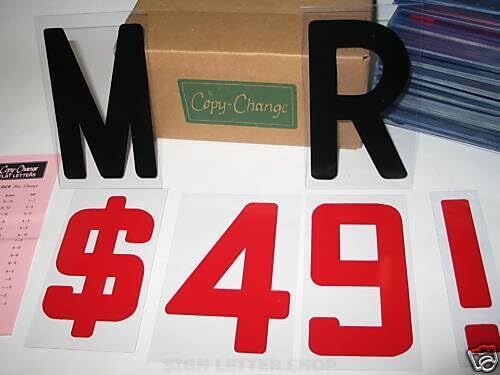 Changeable Outdoor Sign Flexible Letters – Block Style – 6&Prime; on 6-7/8&Prime; Black