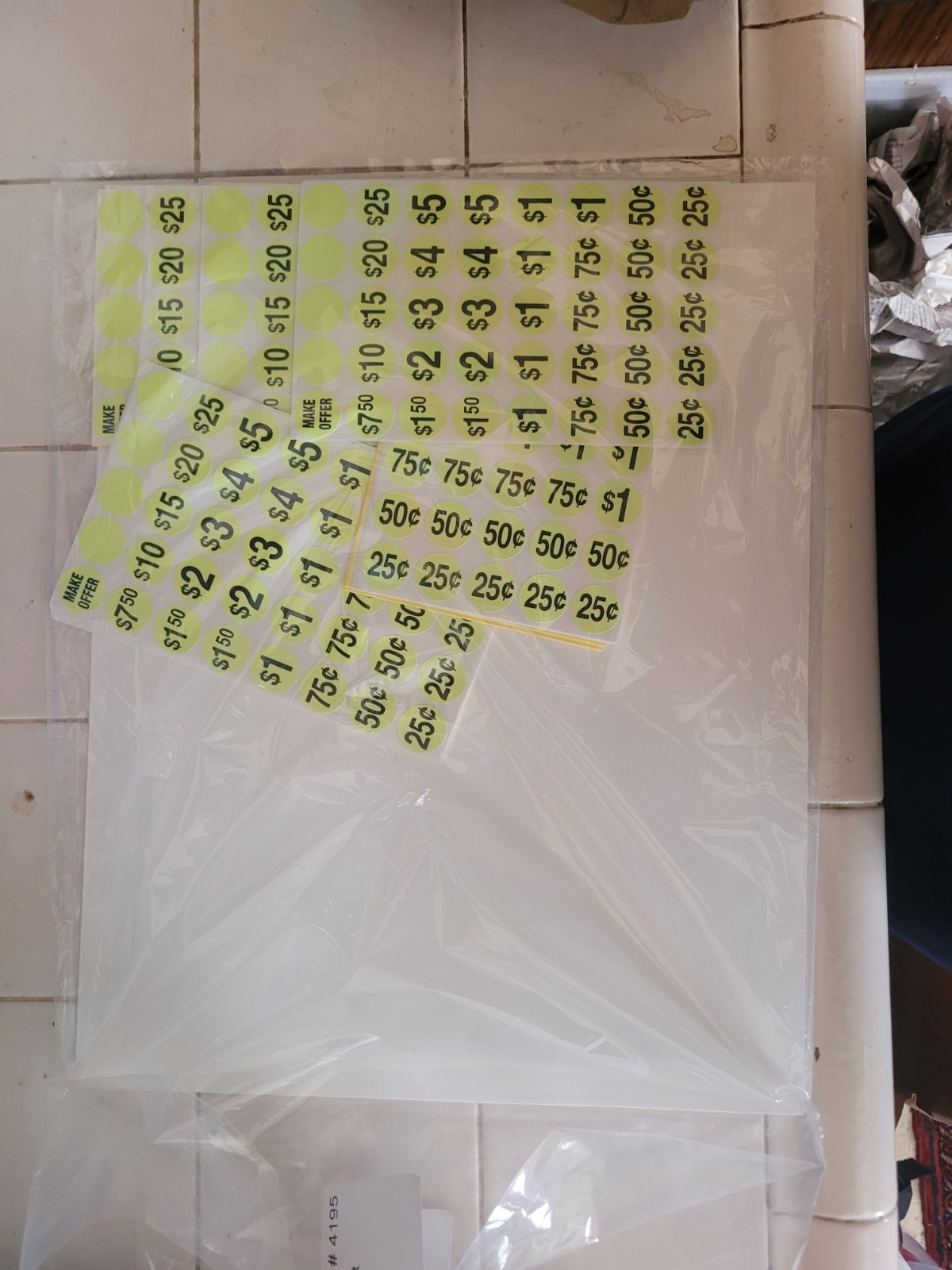 2 Yard Sale Signs 4 Garage Sale Signs 30 Sheets Of Price Amount Sticker Labels