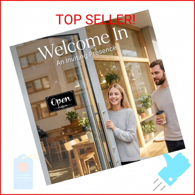 Open Signs for Business Double Sided Open Closed Sign Business Hours Sign Hangin