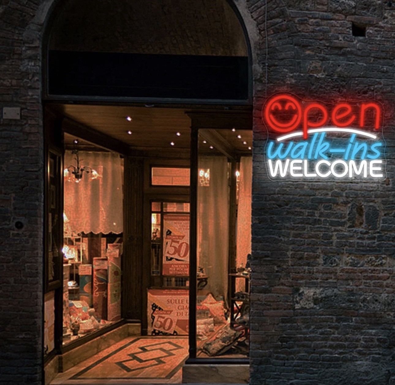 Open Walk Ins Welcome Neon Sign for Wall Decor Dimmable Open LED Signs for Bu…