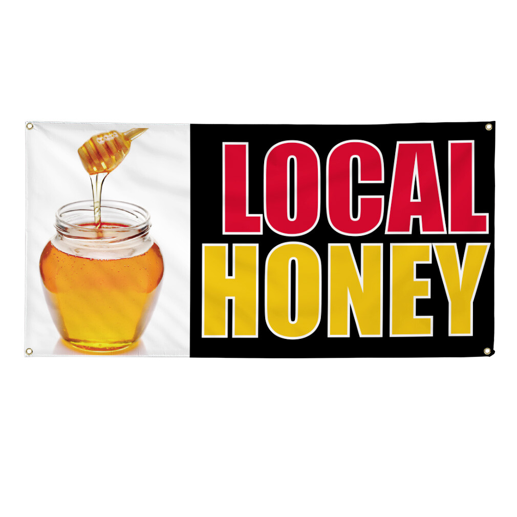 Vinyl Banner Multiple Sizes Local Honey Outdoor Advertising Printing A Outdoor