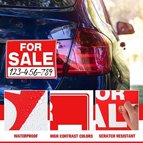 Seajan 25 Pcs for Sale Signs for Car 9 x 12 Inches Auto Sales Signs Vehicle, Hou