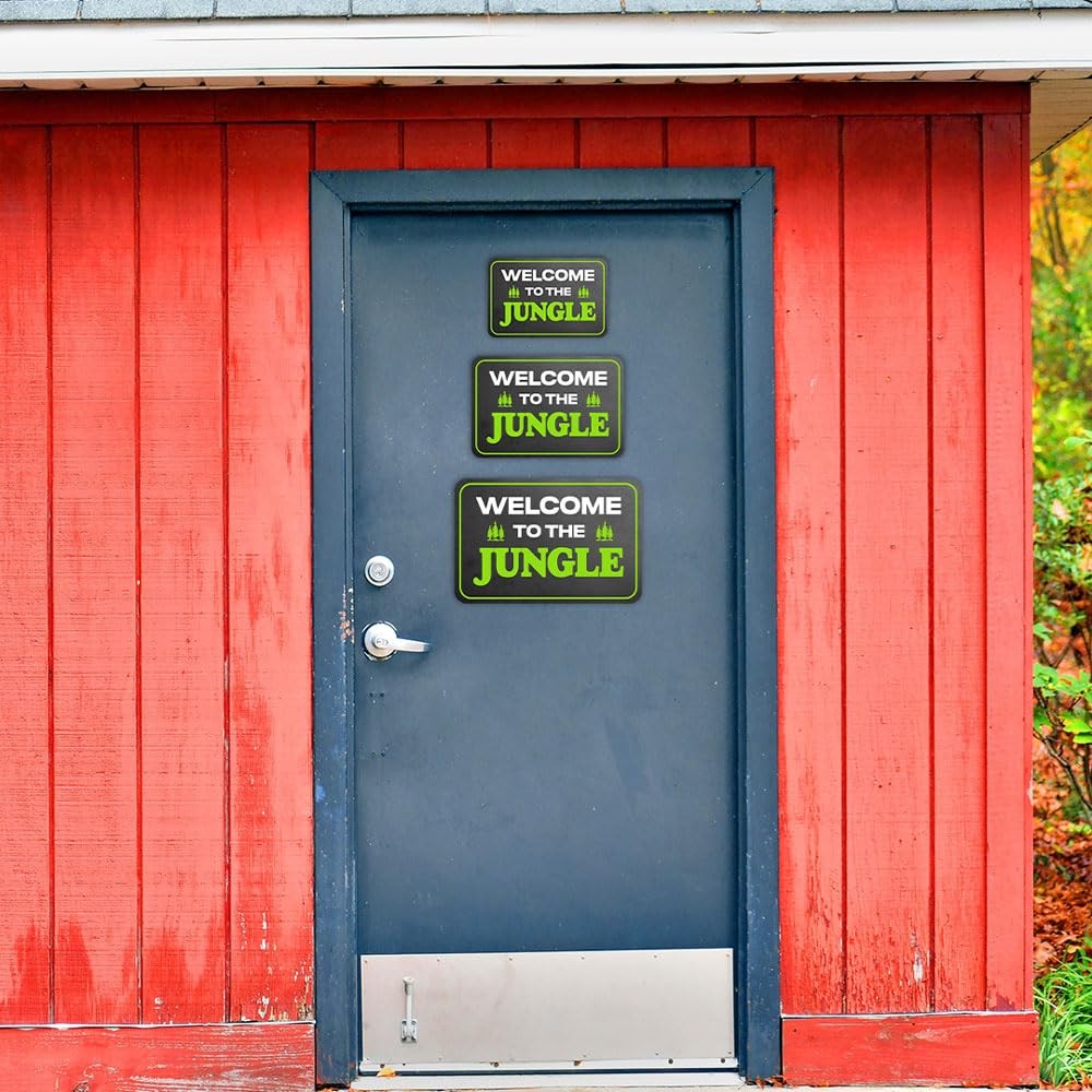 Classic Framed Plus Welcome To The Jungle Door or Wall Sign | Funny Home Decor