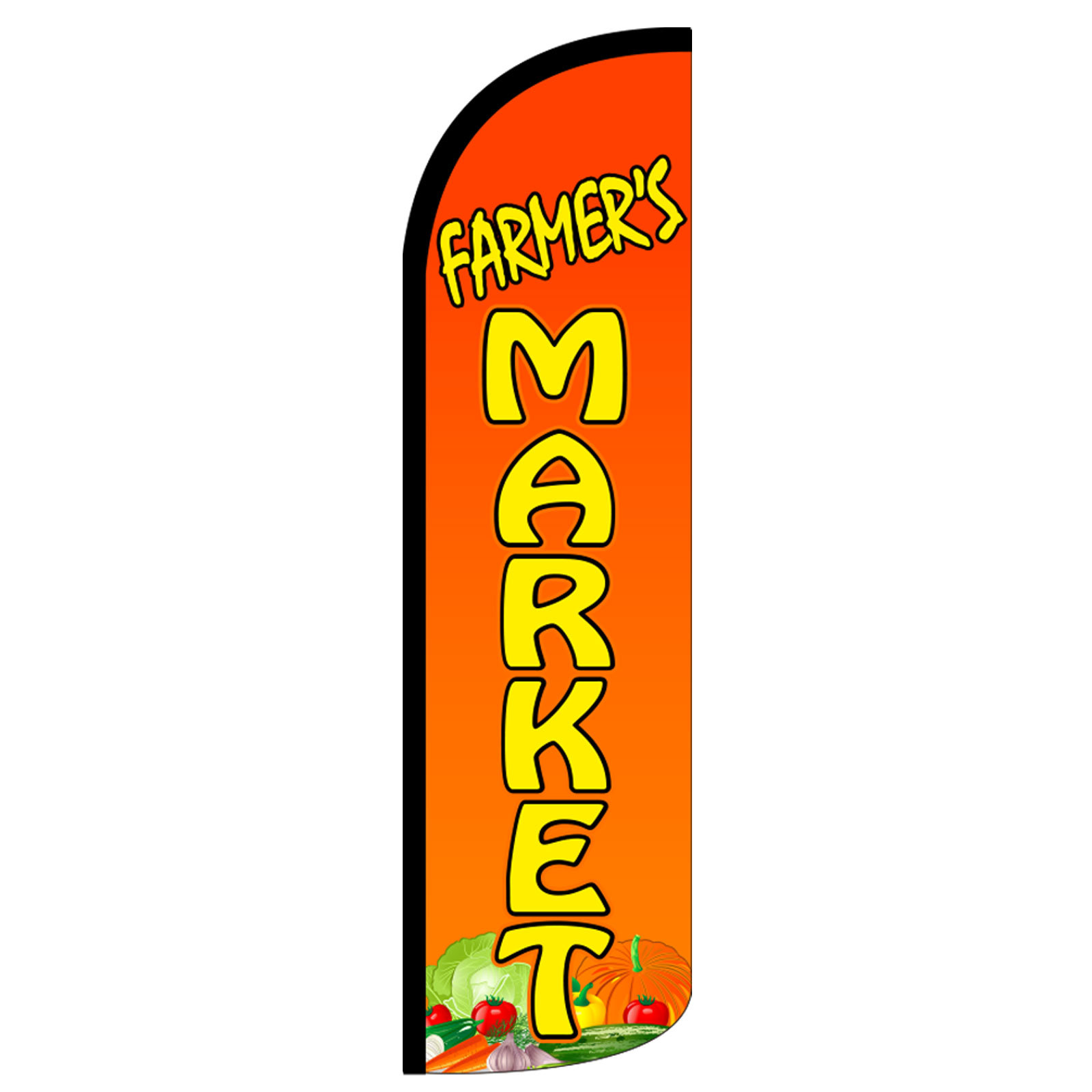 Farmers Market Extra Wide Windless Swooper Flag