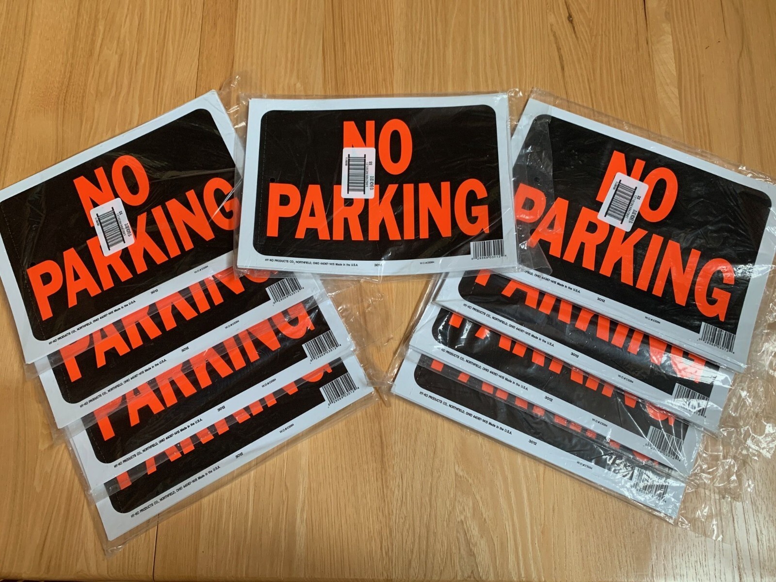 HY KO Products 3012 « No Parking » Plastic Sign 9&Prime; x 12&Prime; – Pack of 90