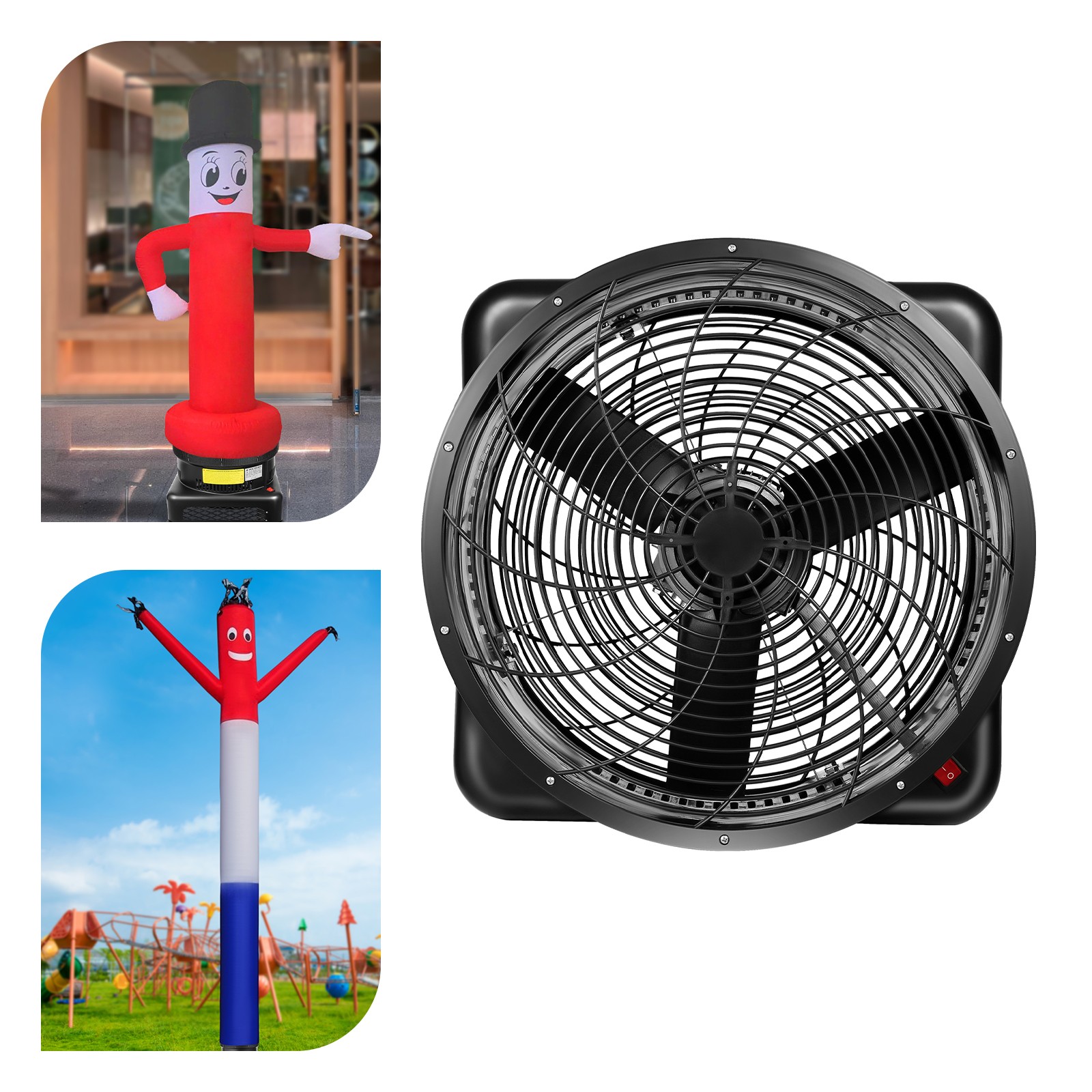 18 Inches In Diameter Blower Fan 3400RPM Sky Dancer Blower 750w Business Sign