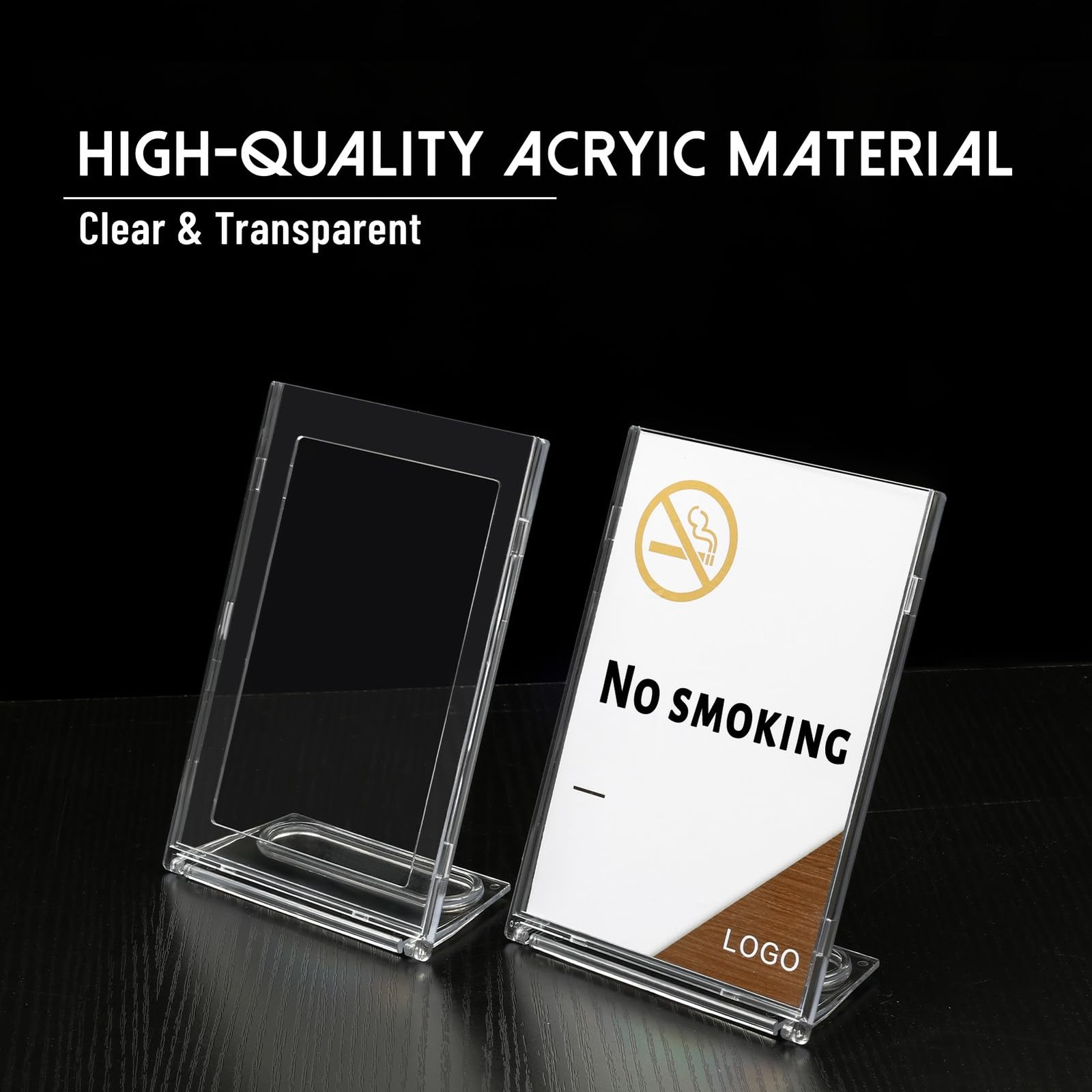 10 PCS 3×5 Inch Small Vertical Sign Holder DoubleSided Swivel Base Display