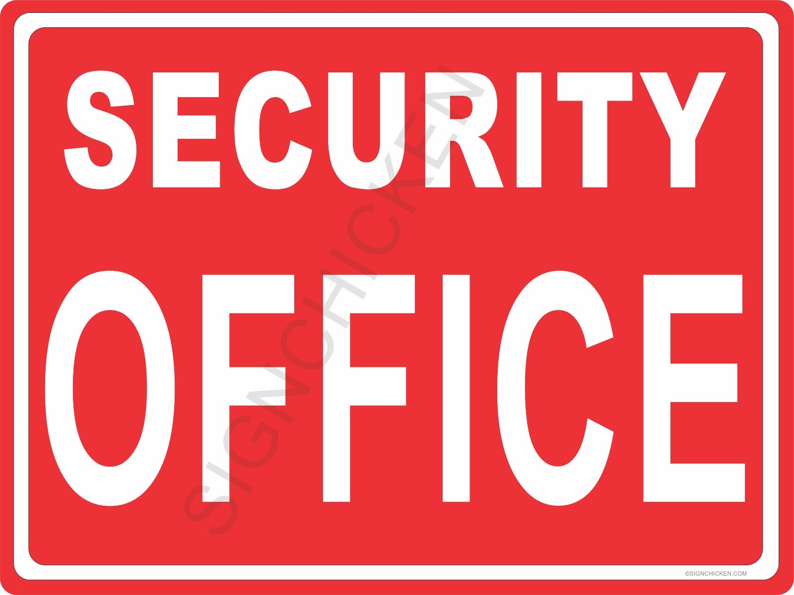 SECURITY OFFICE – 9&Prime; X 12&Prime; NEW IN PACKAGE ALUMINUM SIGN store- retail, business