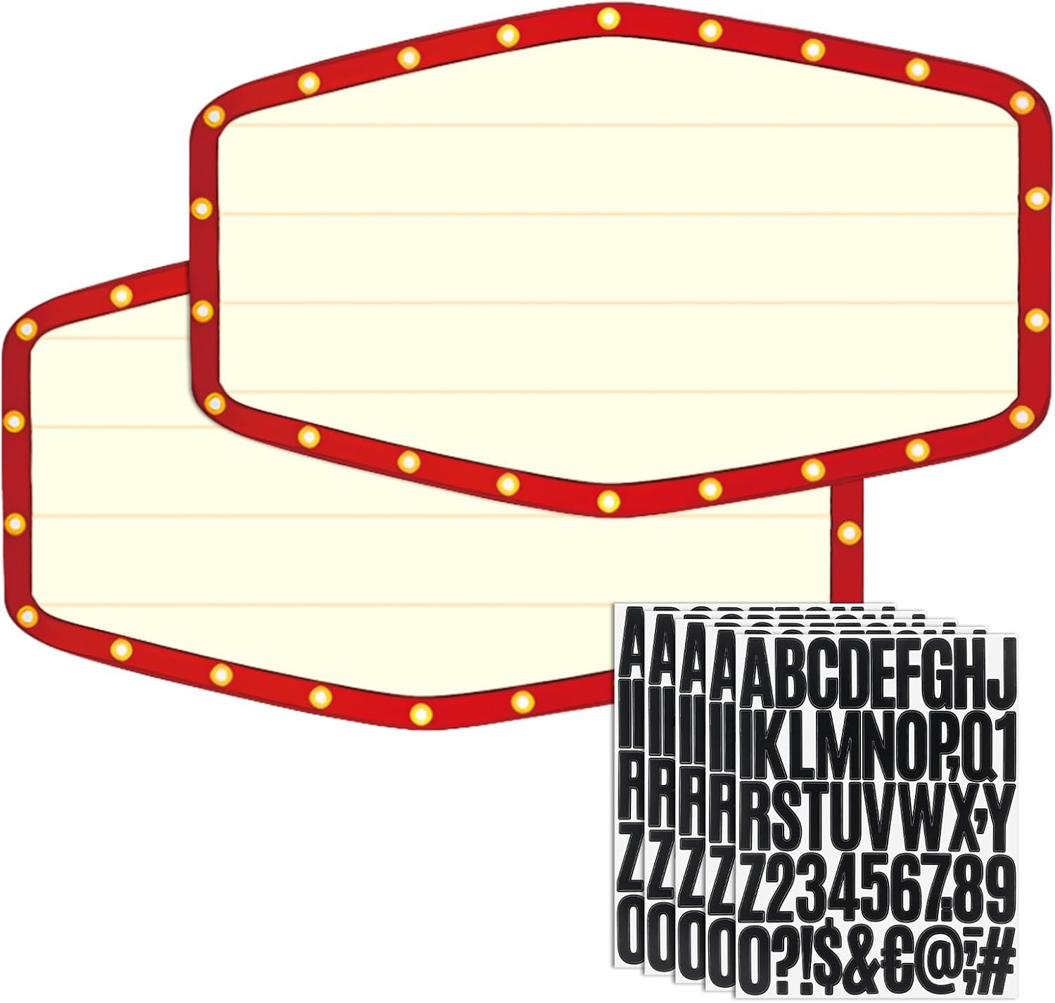 Wedding Bottle Service Sign Set for Nightclubs and Parties (Red, 2 Pack)