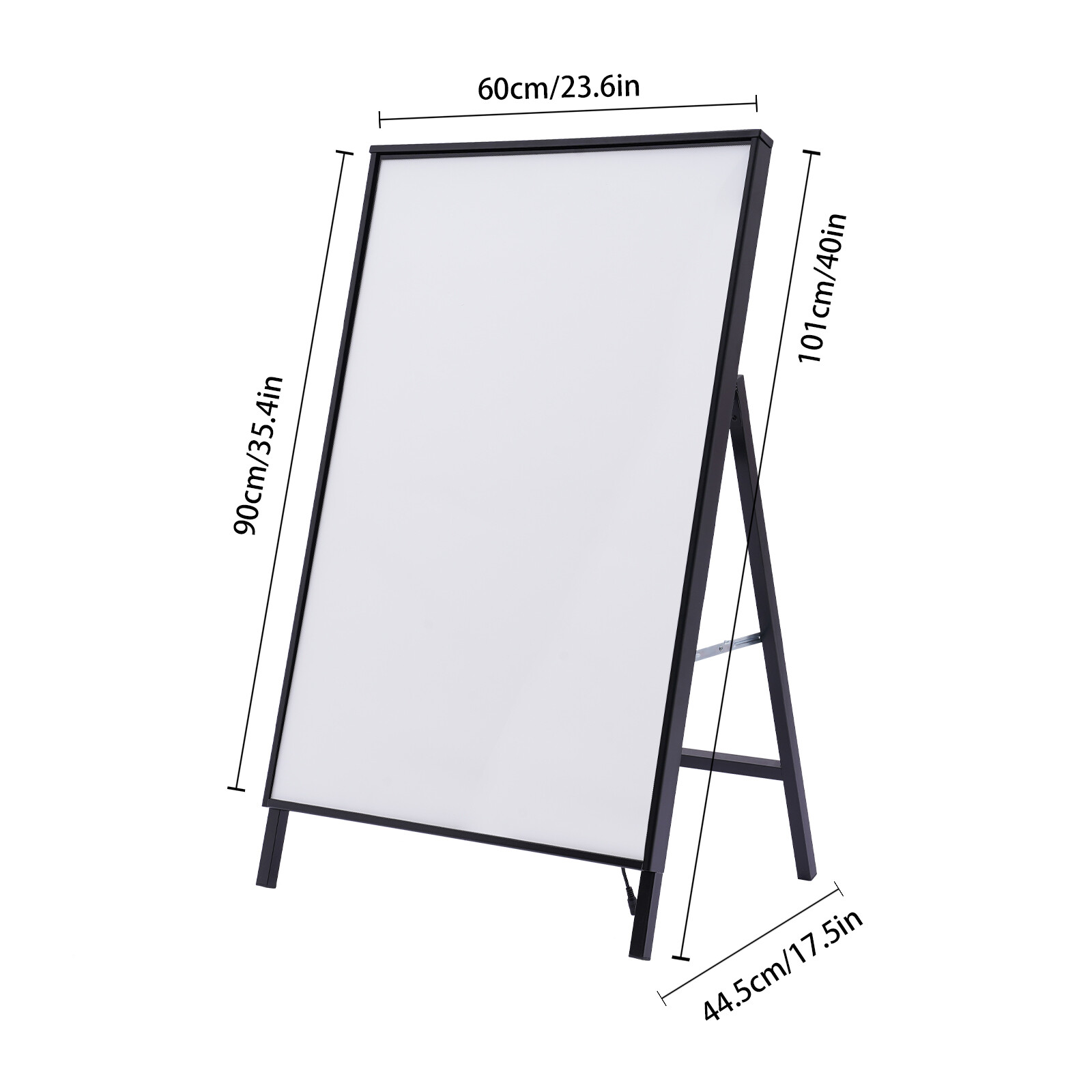 35.4×23.6in LED Backlit Light Box Dimming Art Picture Display Frame Floor Stand
