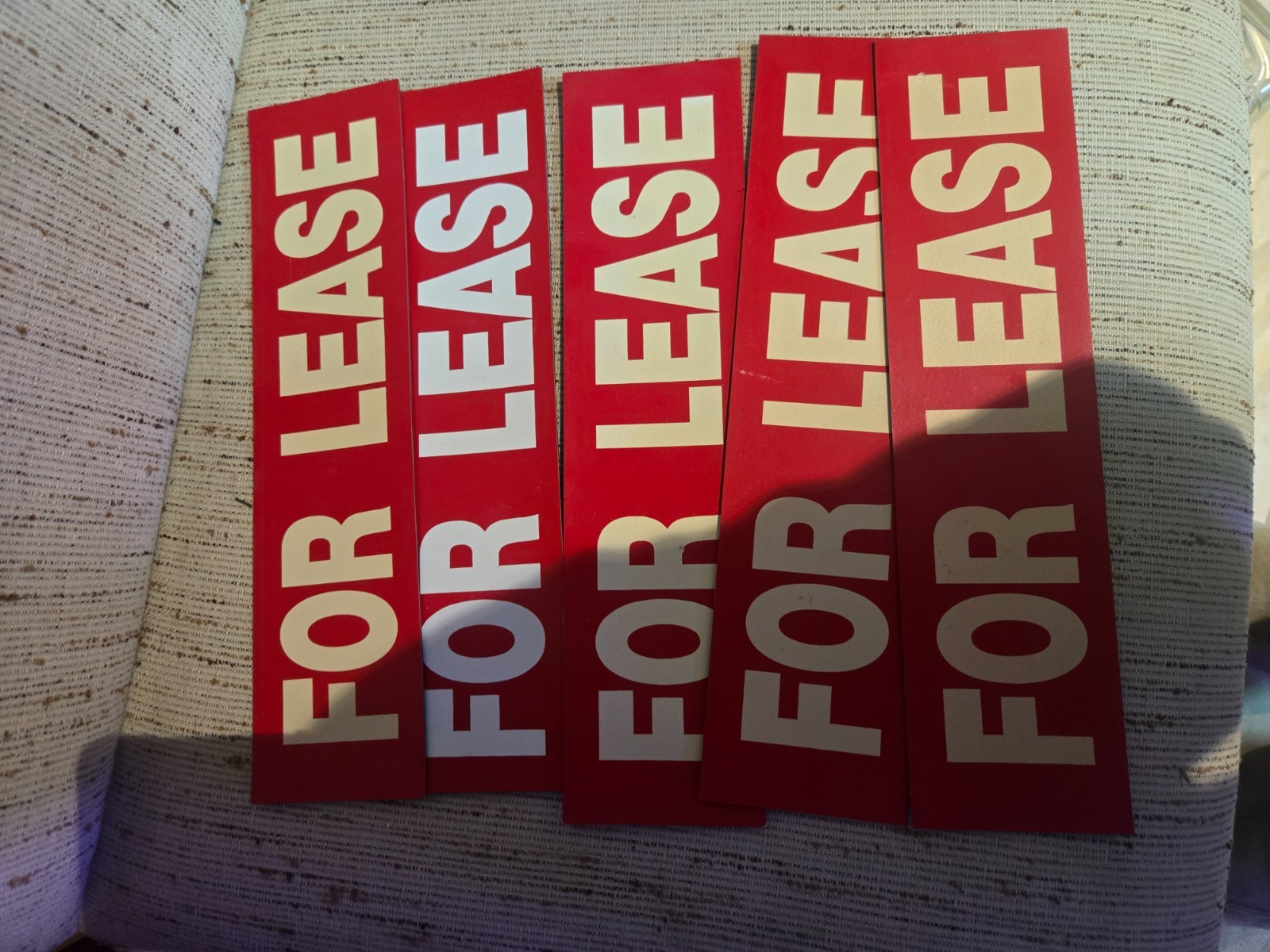 5 FOR LEASE Magnetic Real Estate Sign Rider for Agent or Broker Metal Yard Sign