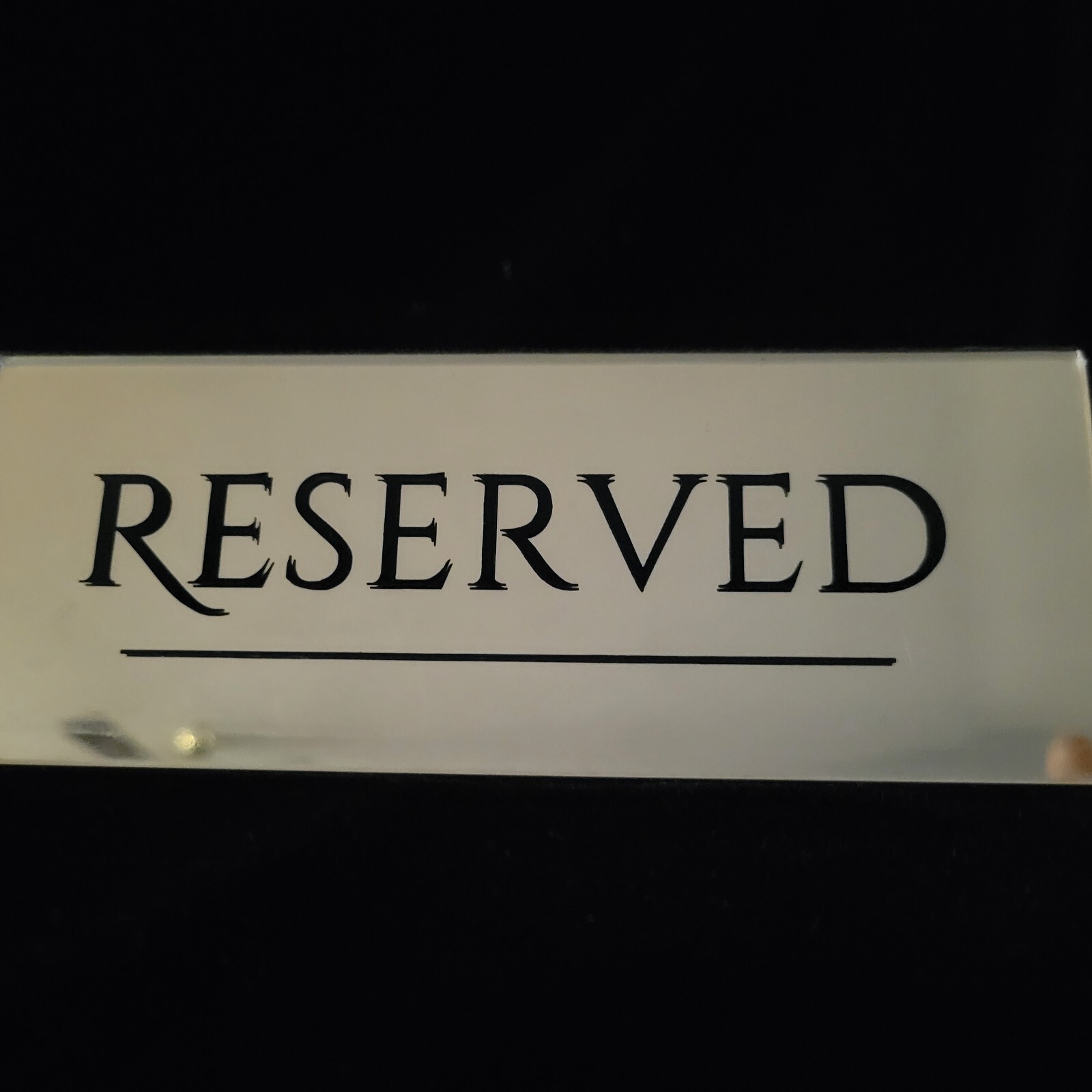 Lot Of 12 Plastic Table Top Reserved Double Sided Signs