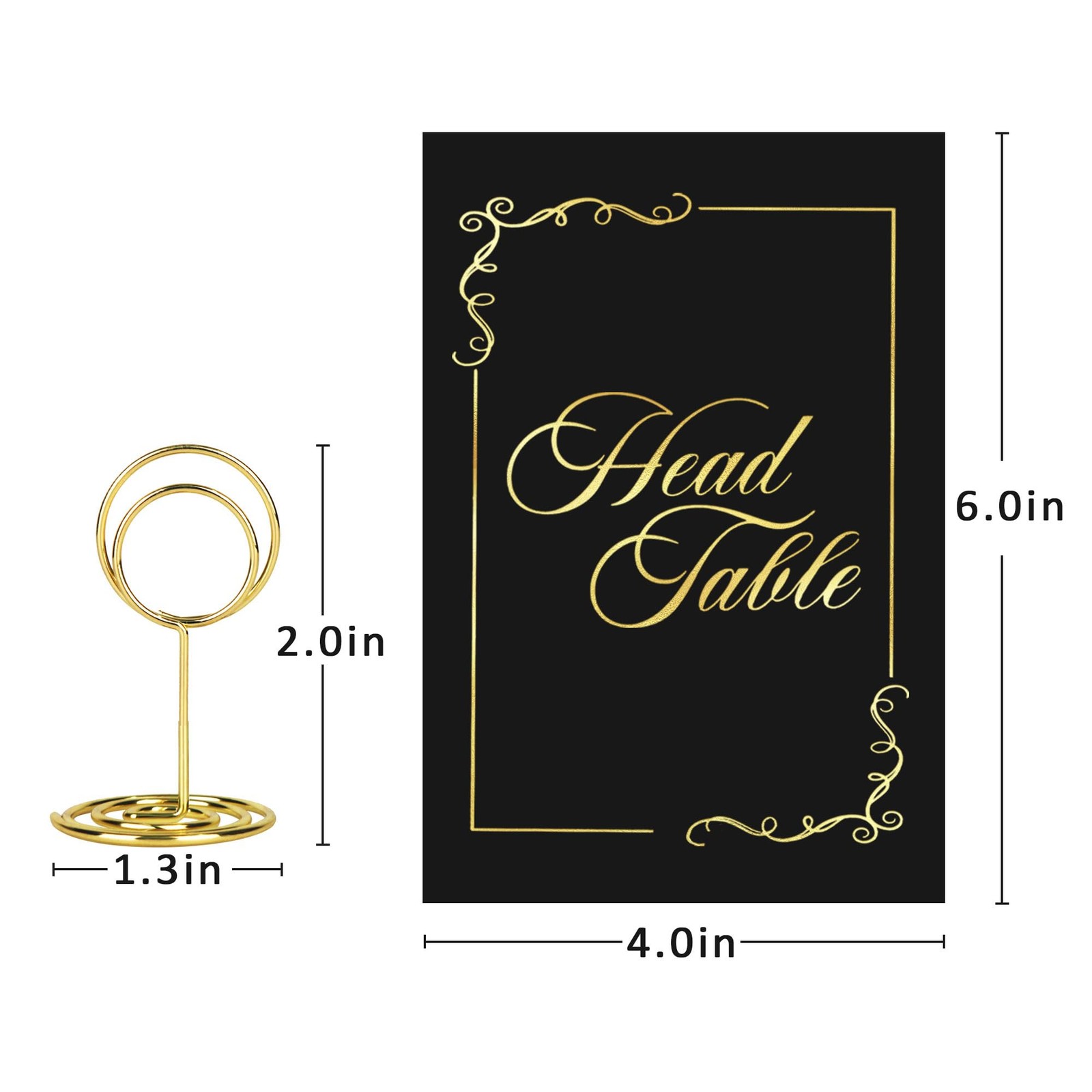 41 Sets 4×6 Inch Black Gold Wedding Table Numbers Cards 140 With Holders