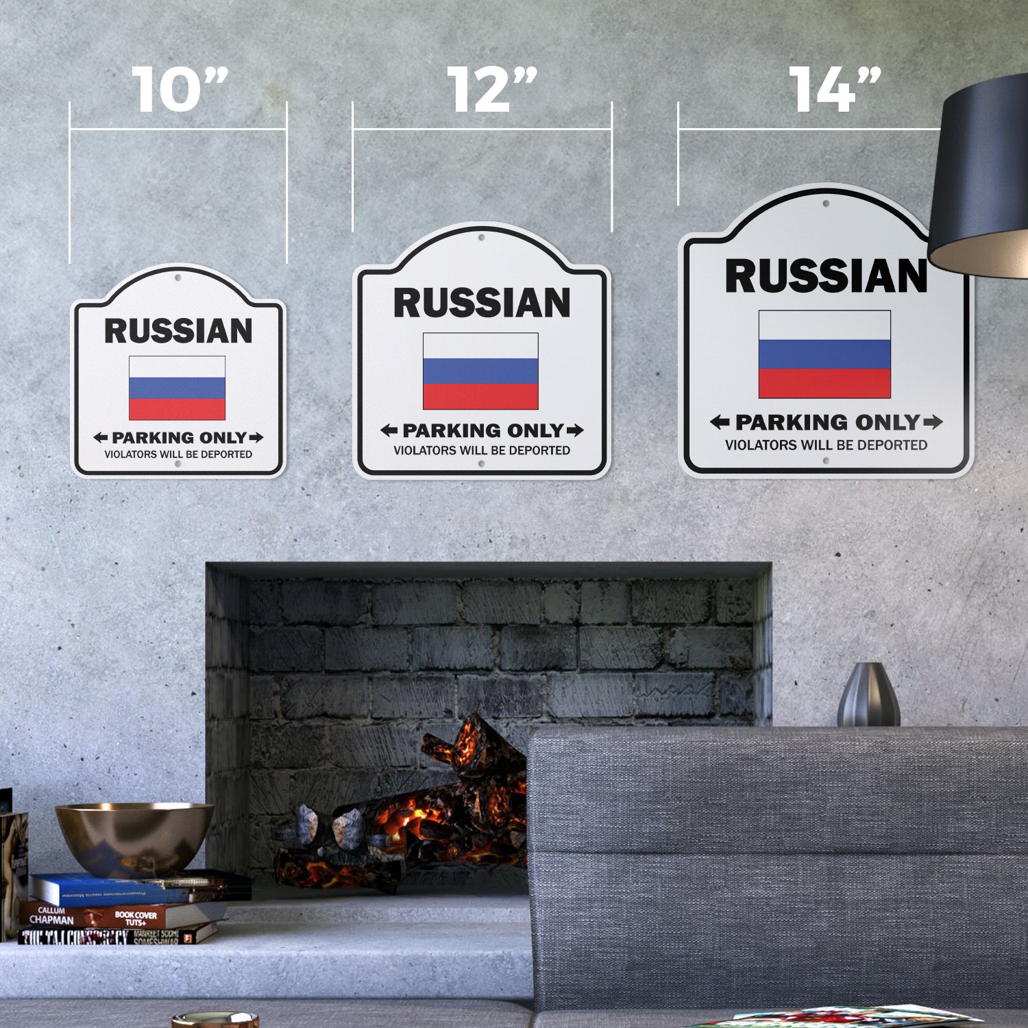 Russian Parking Plastic Sign Gag Novelty Funny Russia Federation Mosco