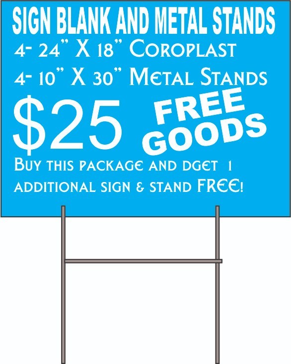 Blank Navy Blue Coroplast- 3 pieces 24&Prime;X18&Prime;