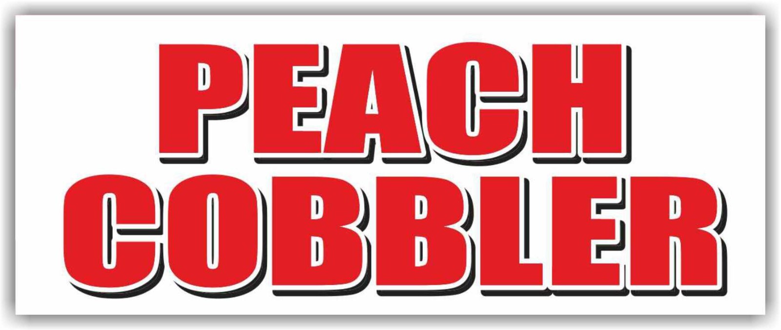 PEACH COBBLER Advertising Banner Vinyl Mesh Sign pie bakery crumble crust food