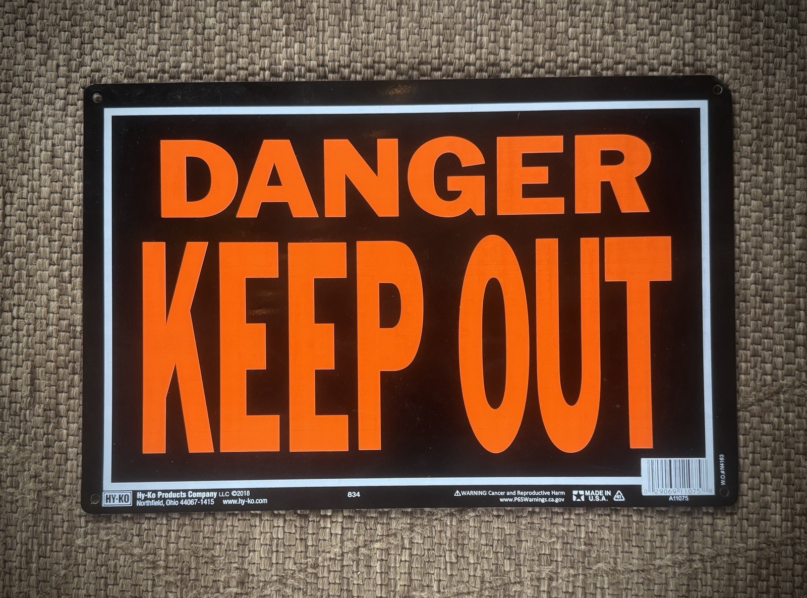 Danger Keep Out Sign HY-KO Products Co