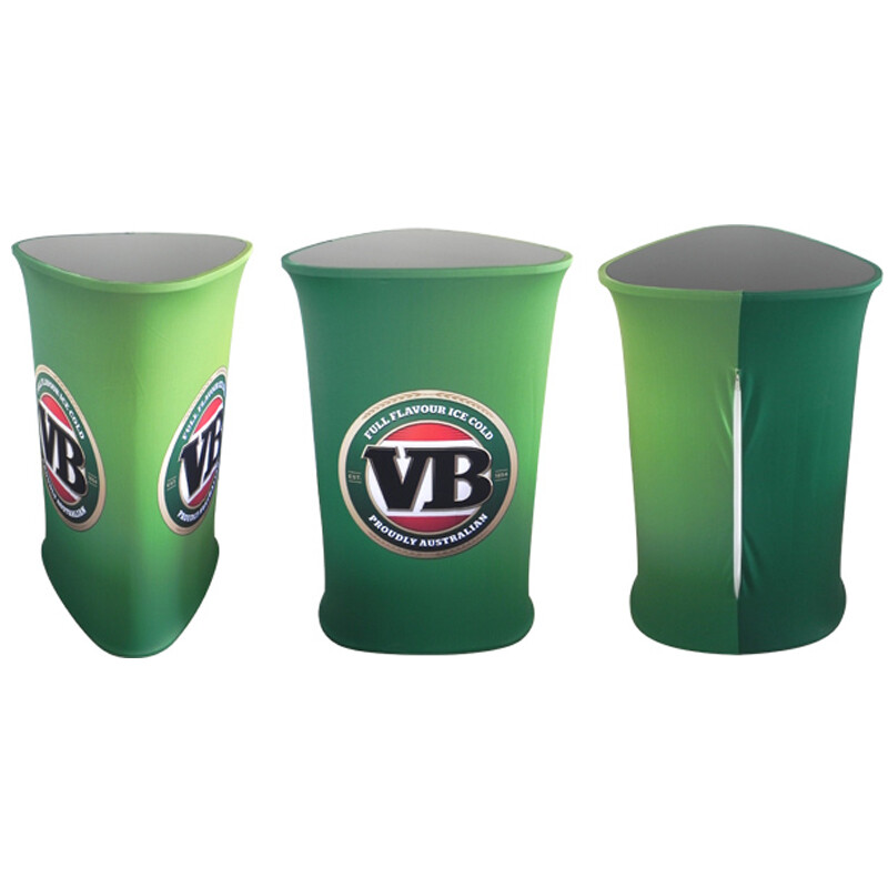 Triangle Fabric Pop Up Display Booth Trade Show Podium Promotional Counter Table