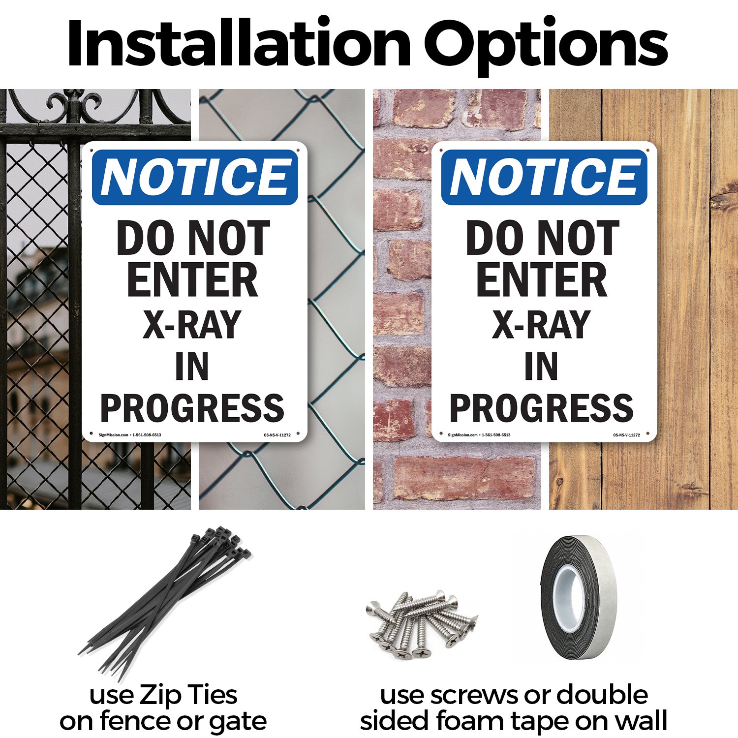 Do Not Enter X OSHA Notice Sign Metal, Plastic, Or Decal – 5 or 10 Pack