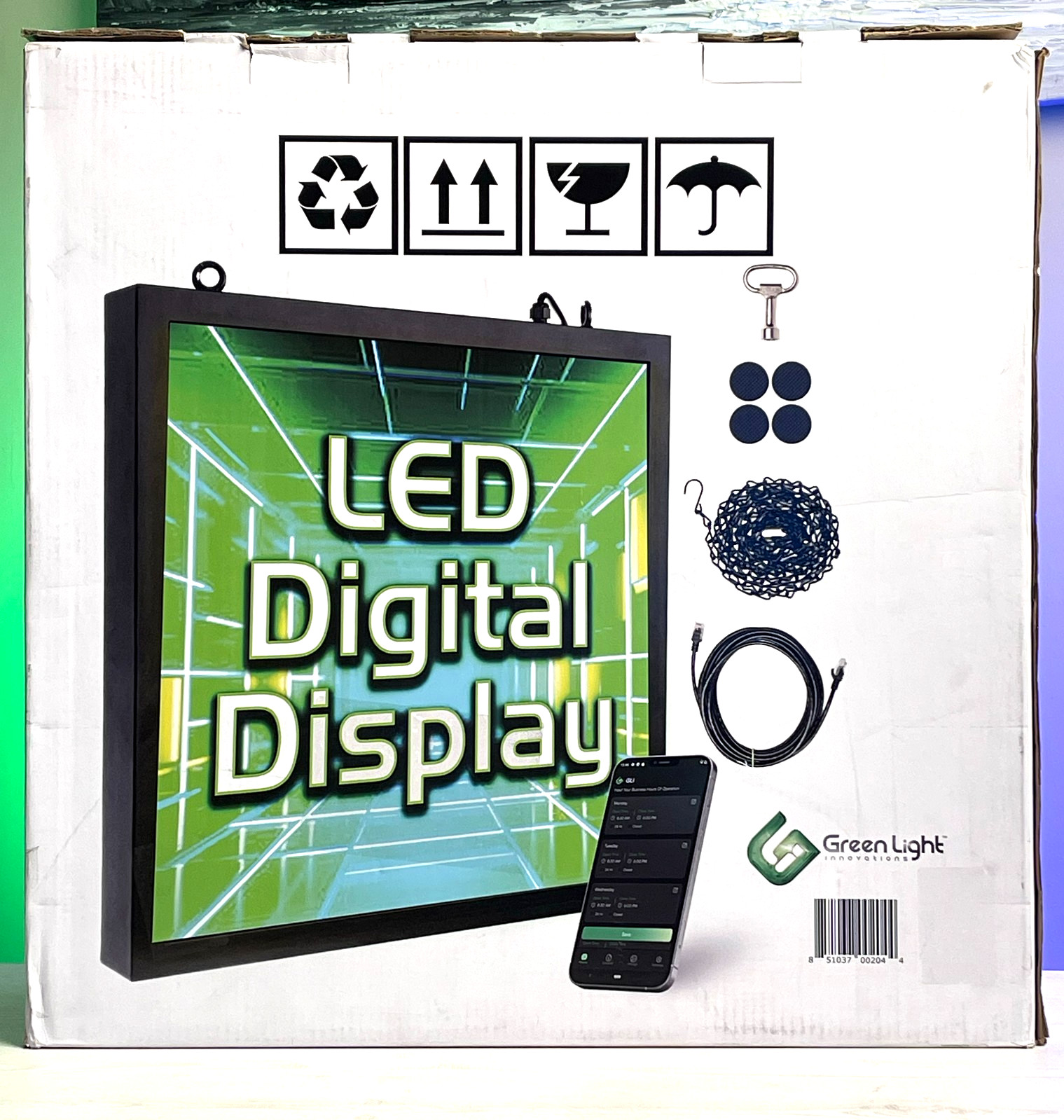 20&Prime; x 20&Prime; WiFi Enabled Full Color LED Advertising Display 5000cd/㎡ SMD LED