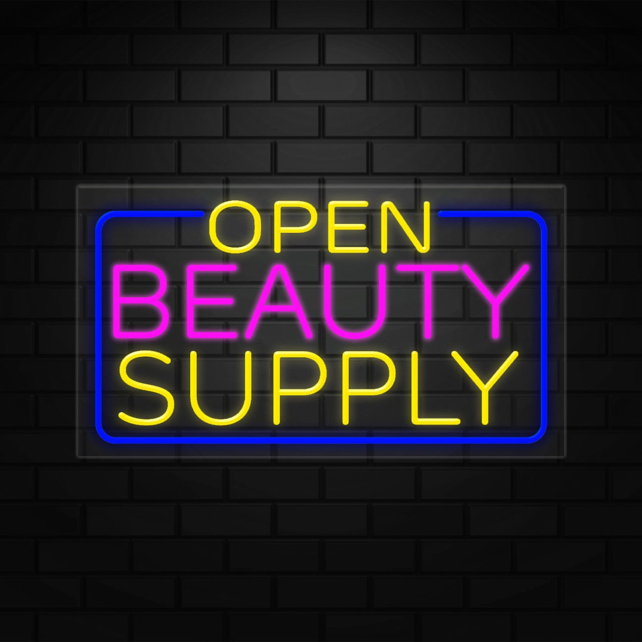 Beauty Supply Neon Sign for Retail Displays | LED Flex Neon | 37&Prime;W x 20&Prime;H x 1&Prime;D