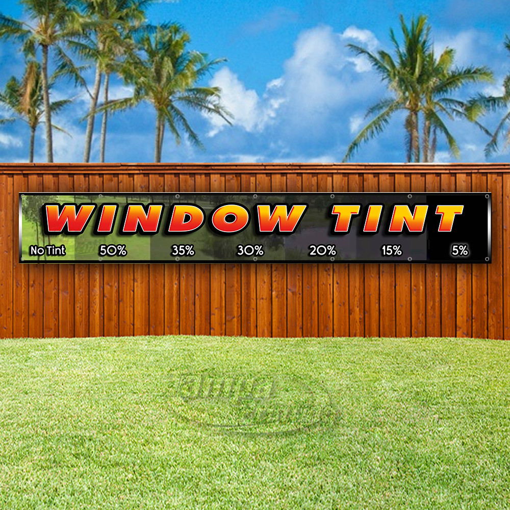WINDOW TINT Advertising Vinyl Banner Flag Sign LARGE HUGE XXL SIZES