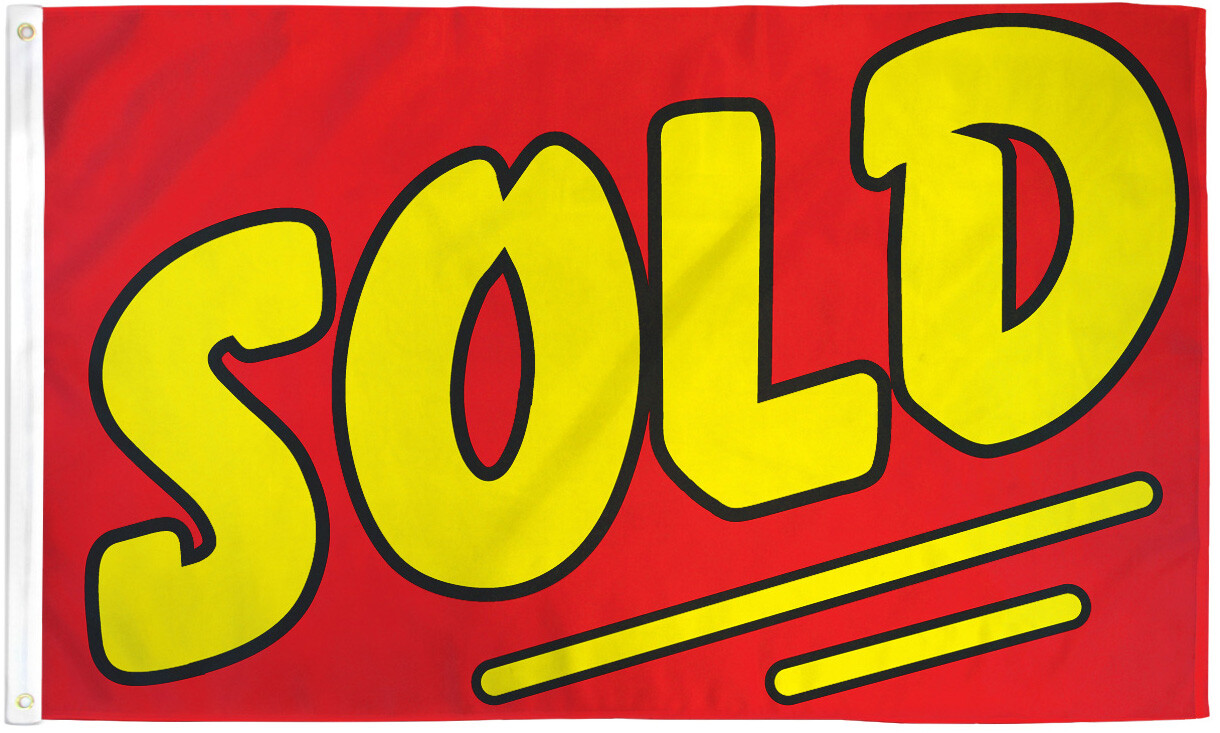 Sold Flag 3x5ft Sold Banner Sign Real Estate Flag Dealership Flag Just Sold Flag