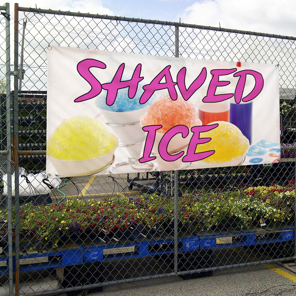 Vinyl Banner Multiple Sizes Shaved Ice Outdoor Advertising Printing M Outdoor