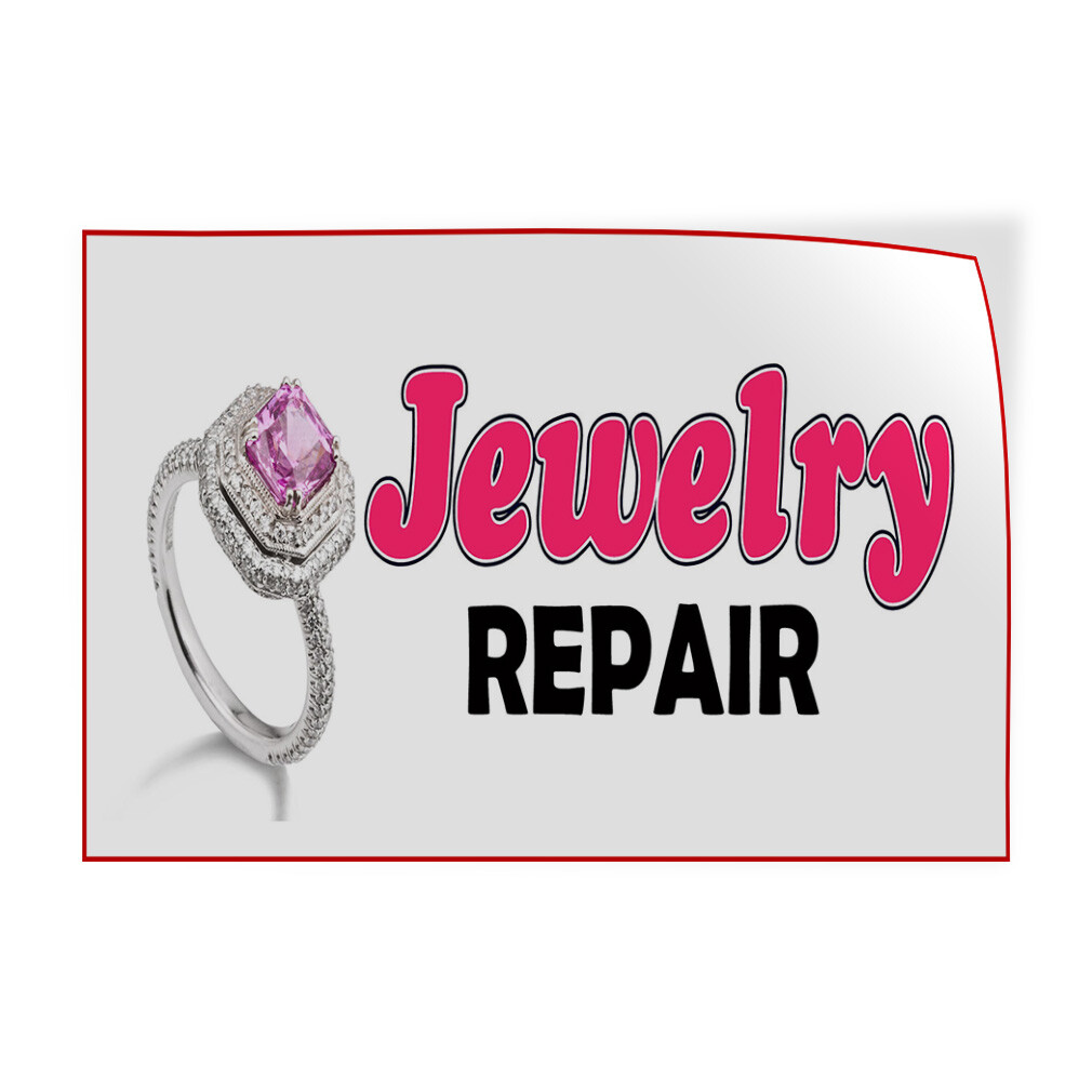 Decal Stickers Jewelry Repair Vinyl Store Sign Label Business