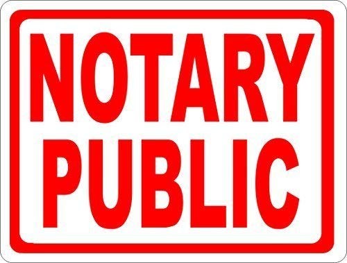 8×12 inch Aluminum Notary Public Sign for Professional Office Wall or Door
