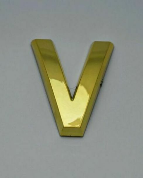 1 PCS – Apartment Number Sign/Mailbox Number Sign,Letter V(Gold,3D…-REF24-1027