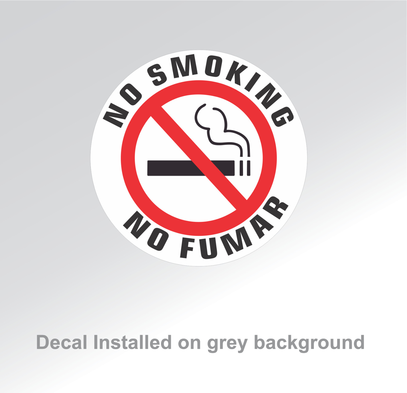 NO SMOKING NO FUMAR stickers | white | outdoor durable | decals
