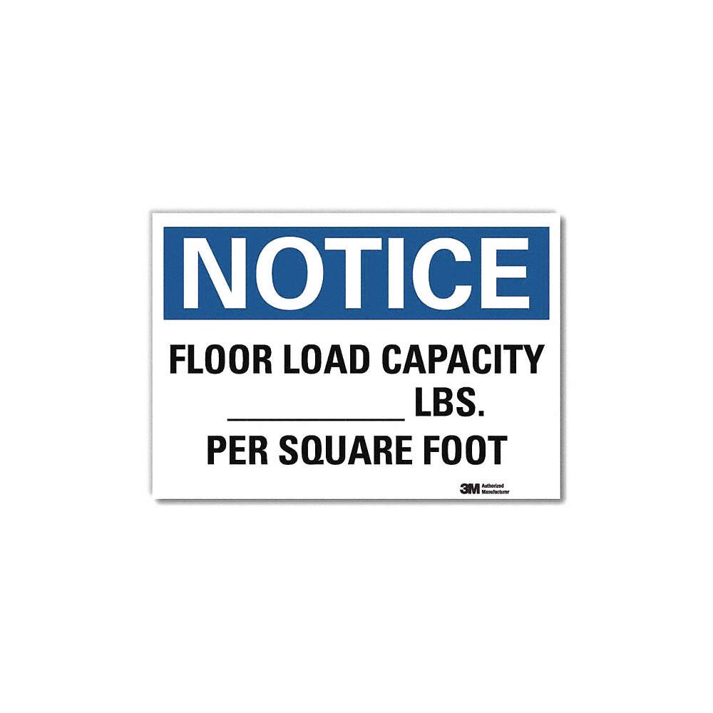 LYLE U5-1226-RD_14X10 Notice Sign,10inx14in,Reflctv Sheeting 34JM73