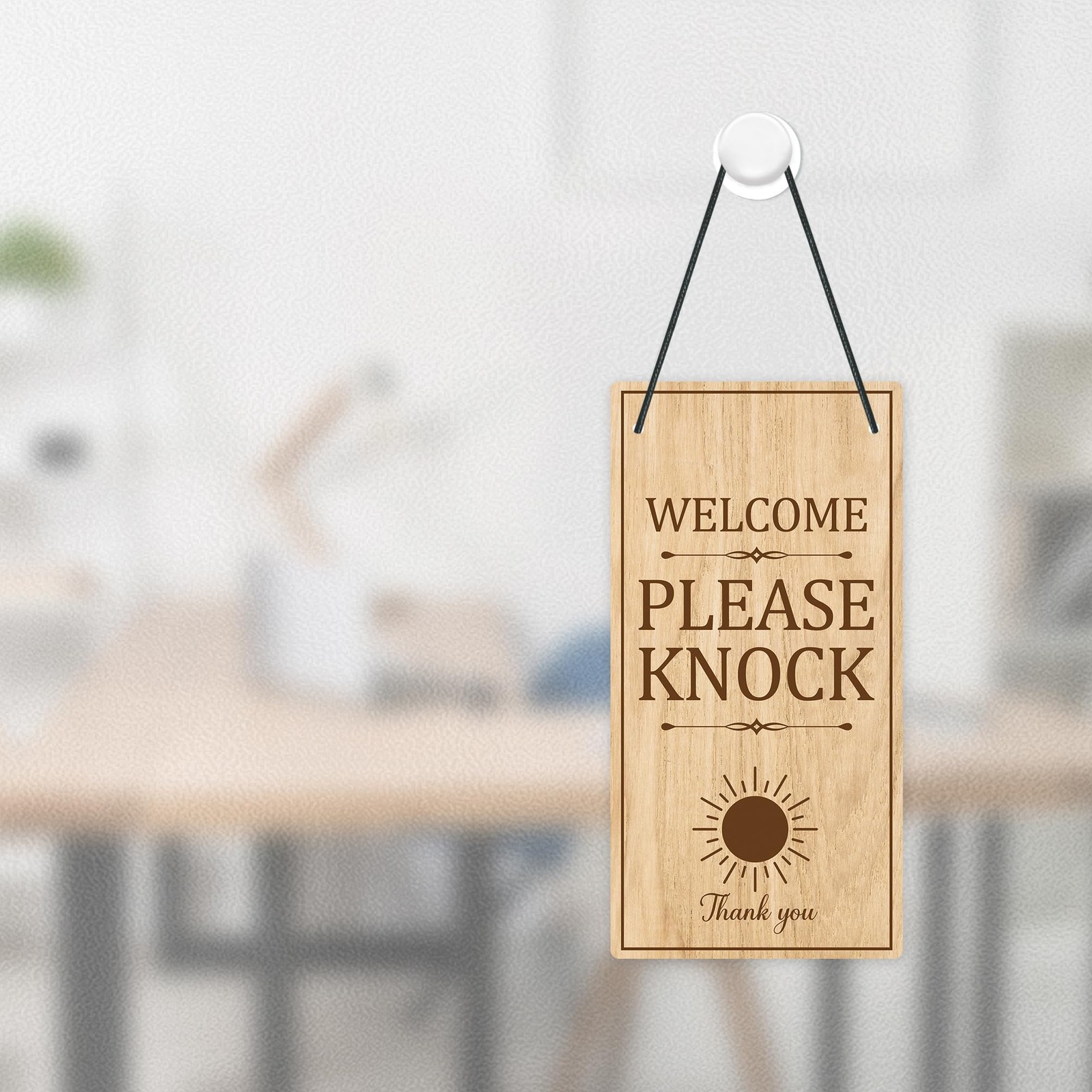 1 PCS Please Do Not Disturb Sign Welcome Please Knock PVC Plaque Door Hanger