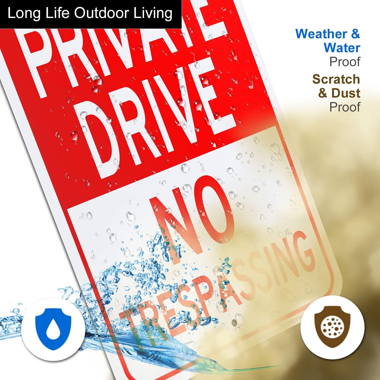 Paquete De 2 Senales De Prohibido El Paso De Private Drive, 12 » X 18 » .63 …