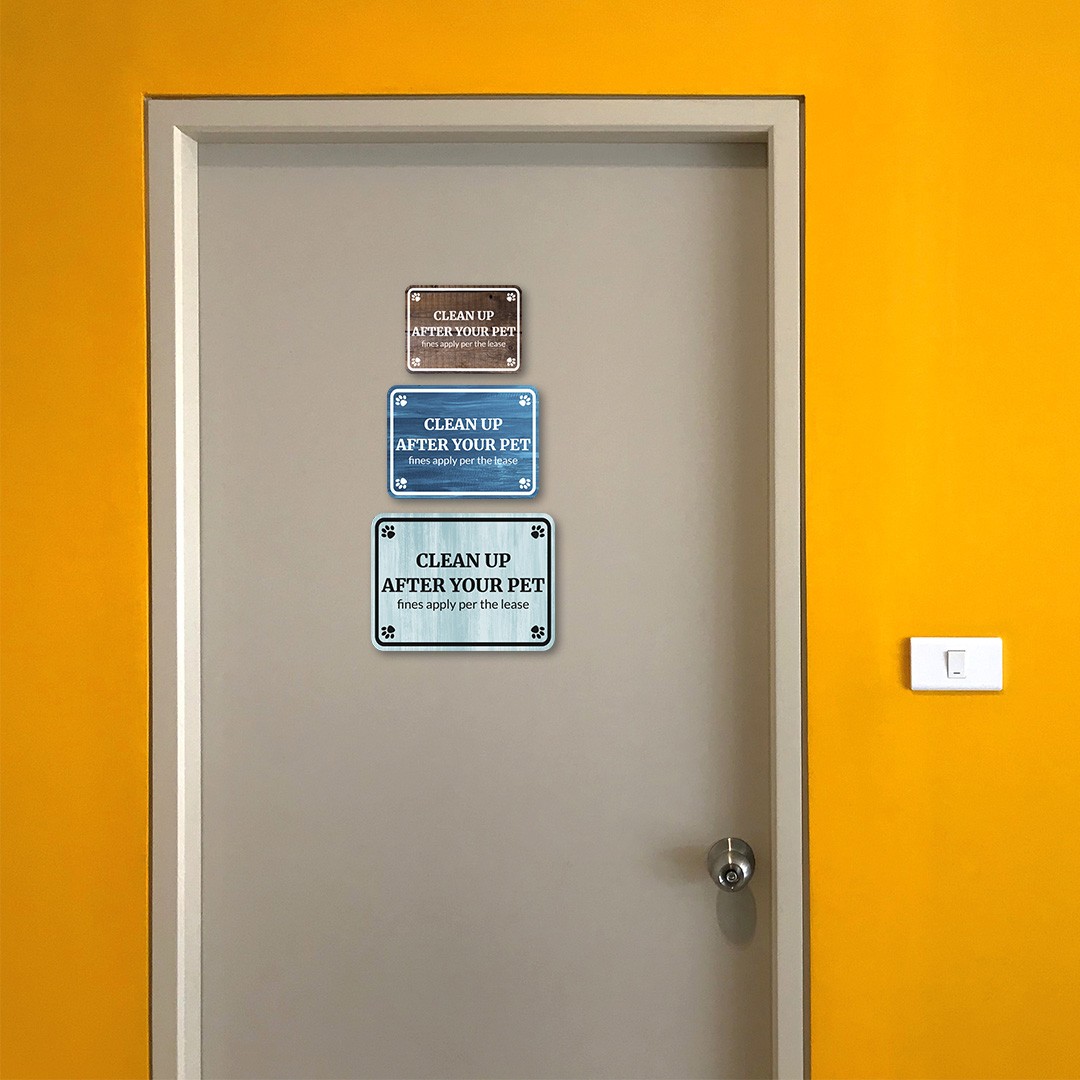 Classic Framed Plus Clean Up After Your Pet Fines Apply per the Leas Sign