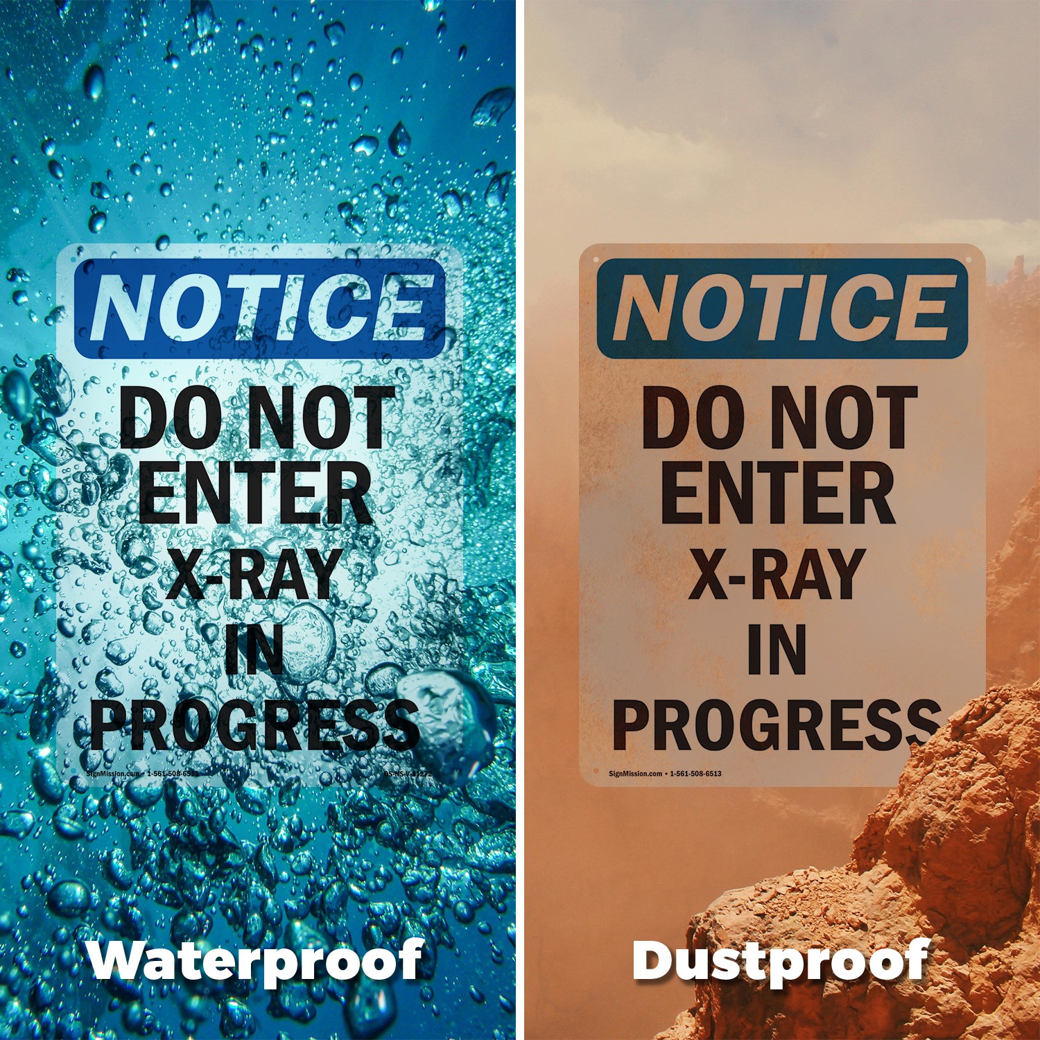 Do Not Enter X OSHA Notice Sign Metal, Plastic, Or Decal – 5 or 10 Pack