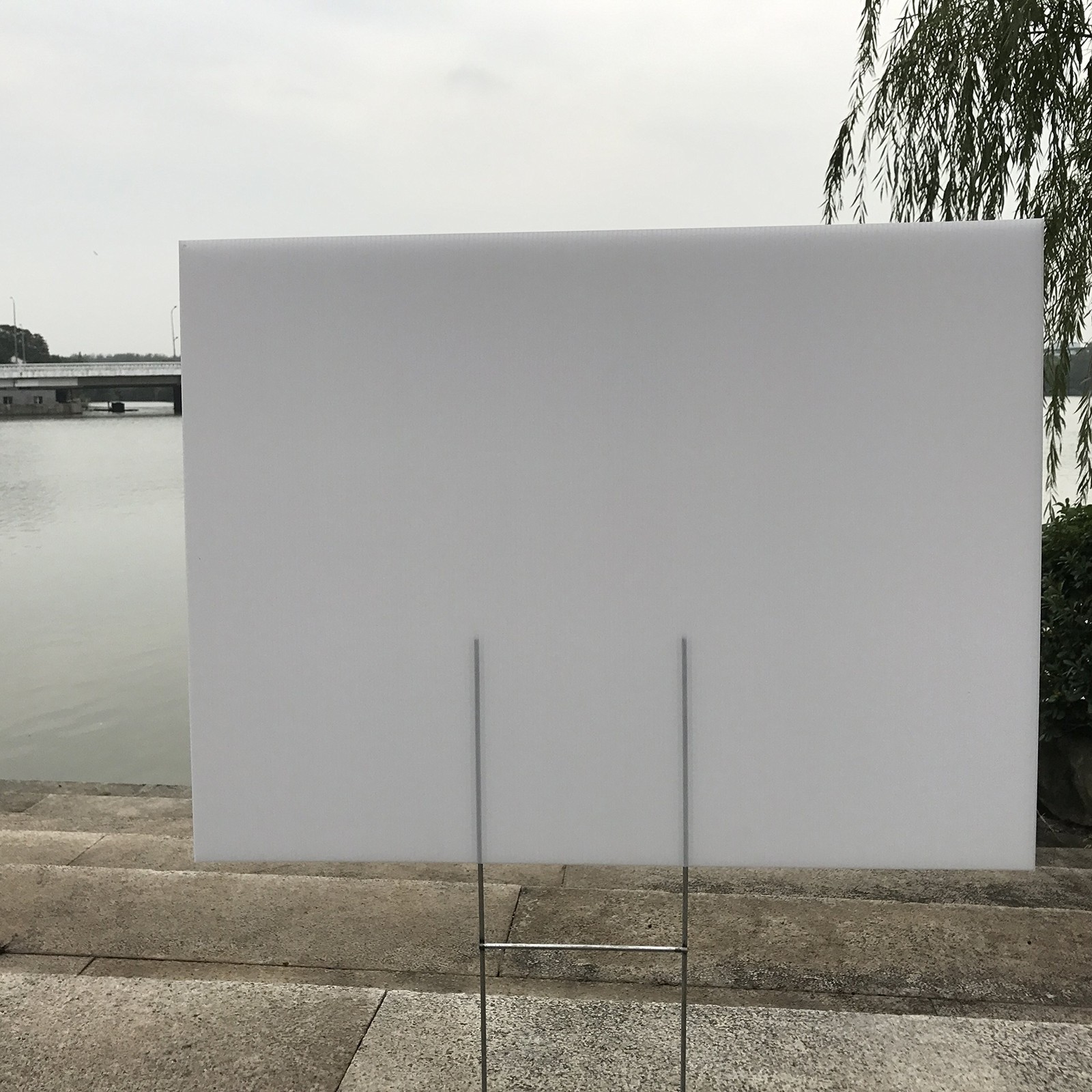 6 Pack 24&Prime;x18&Prime; White Blank Lawn Yard Signs Corrugated Plastic Sheet with Dura…