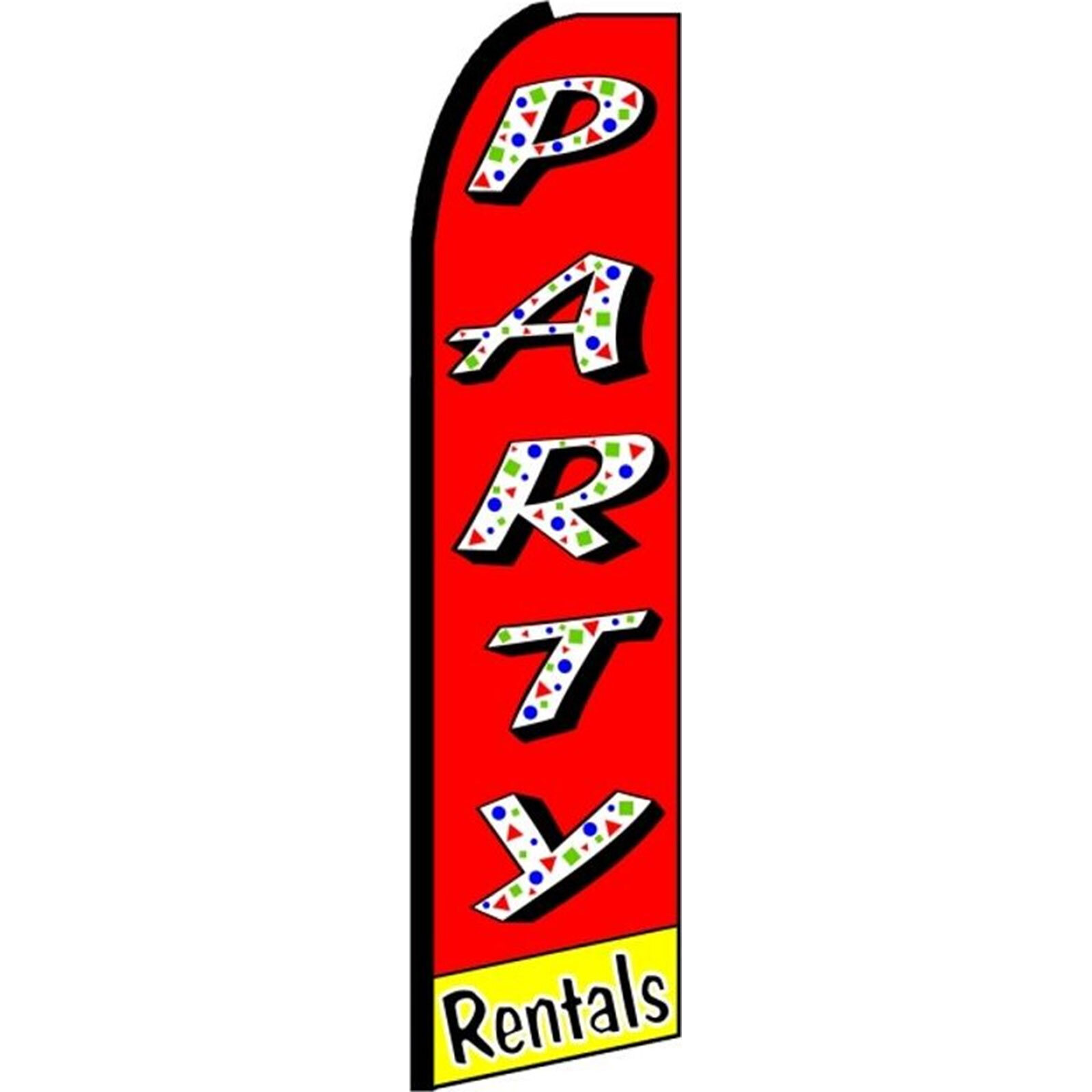 Party Rentals 2 1/2 ft X 11 1/2 ft Windless Flag